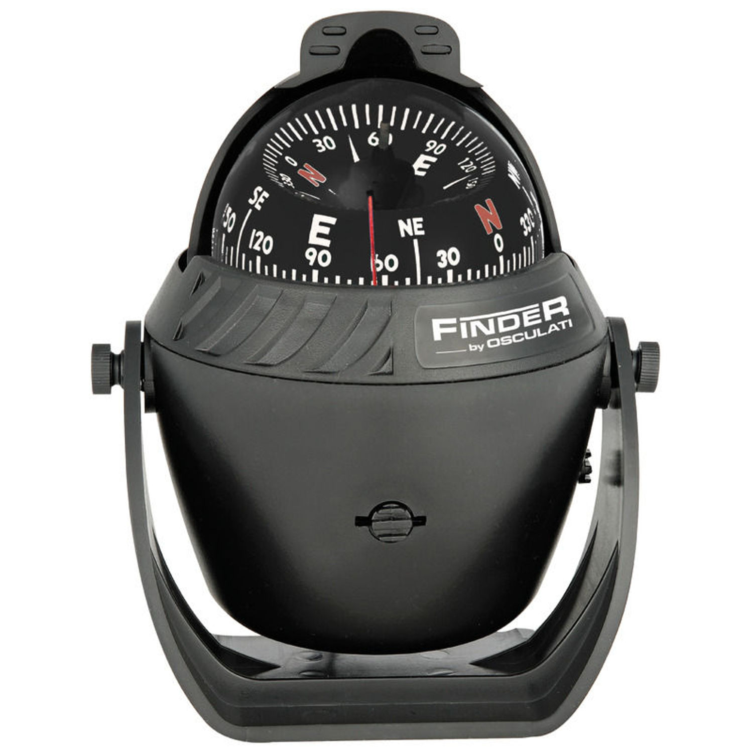 Finder kompas 2" 5/8 med beslag sort/sort