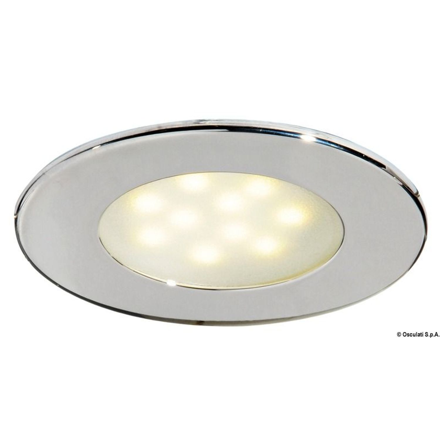 Atria LED-spotlight i poleret rustfrit stål med afbryder