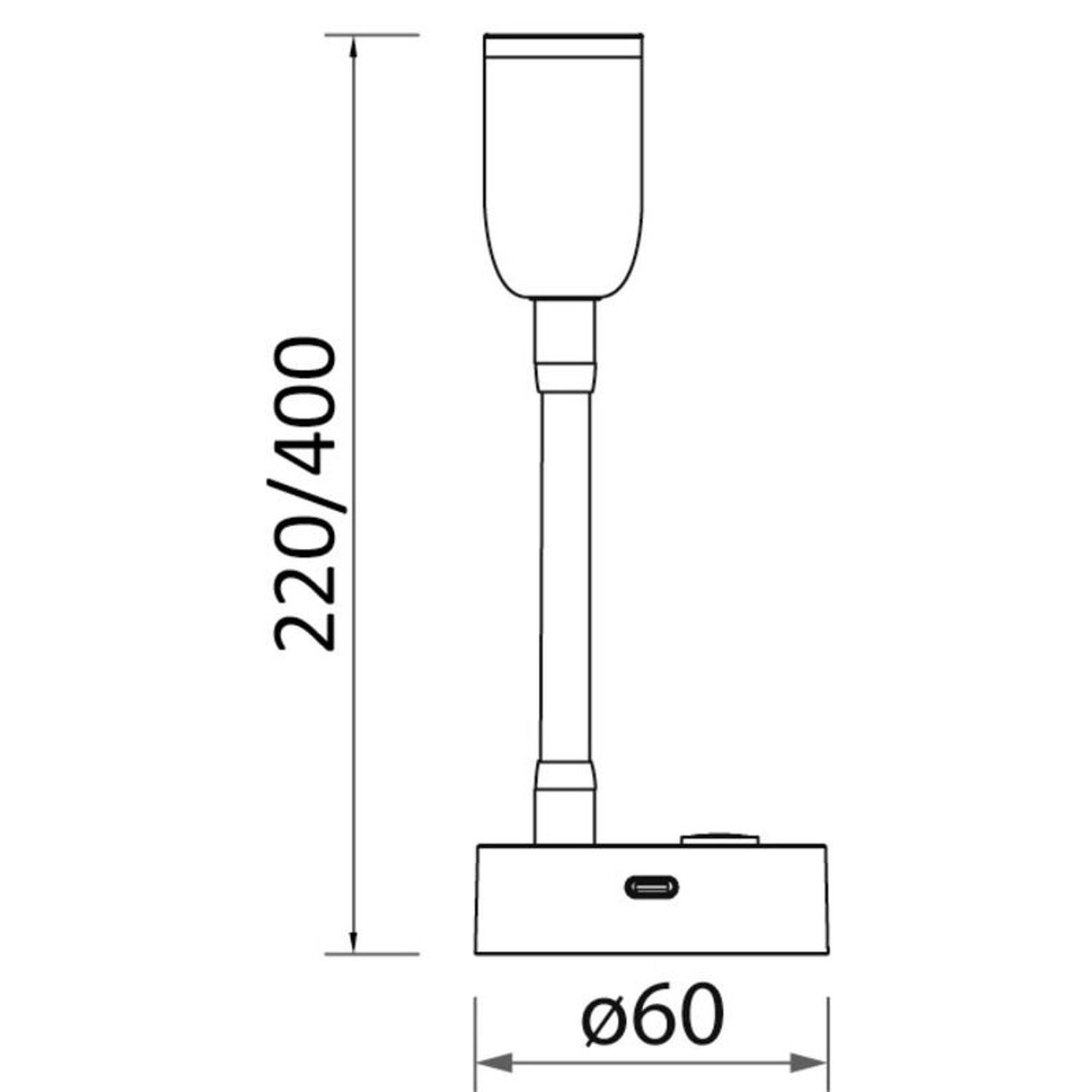 Leddet LED-lyskaster svart 400 mm