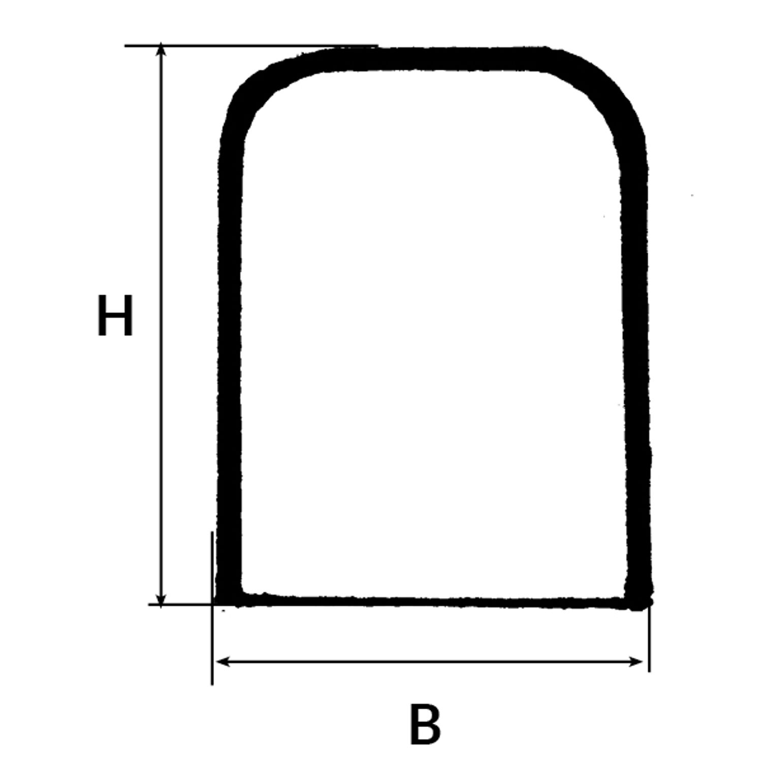 Endestykke for fenderlister 75x34x45mm