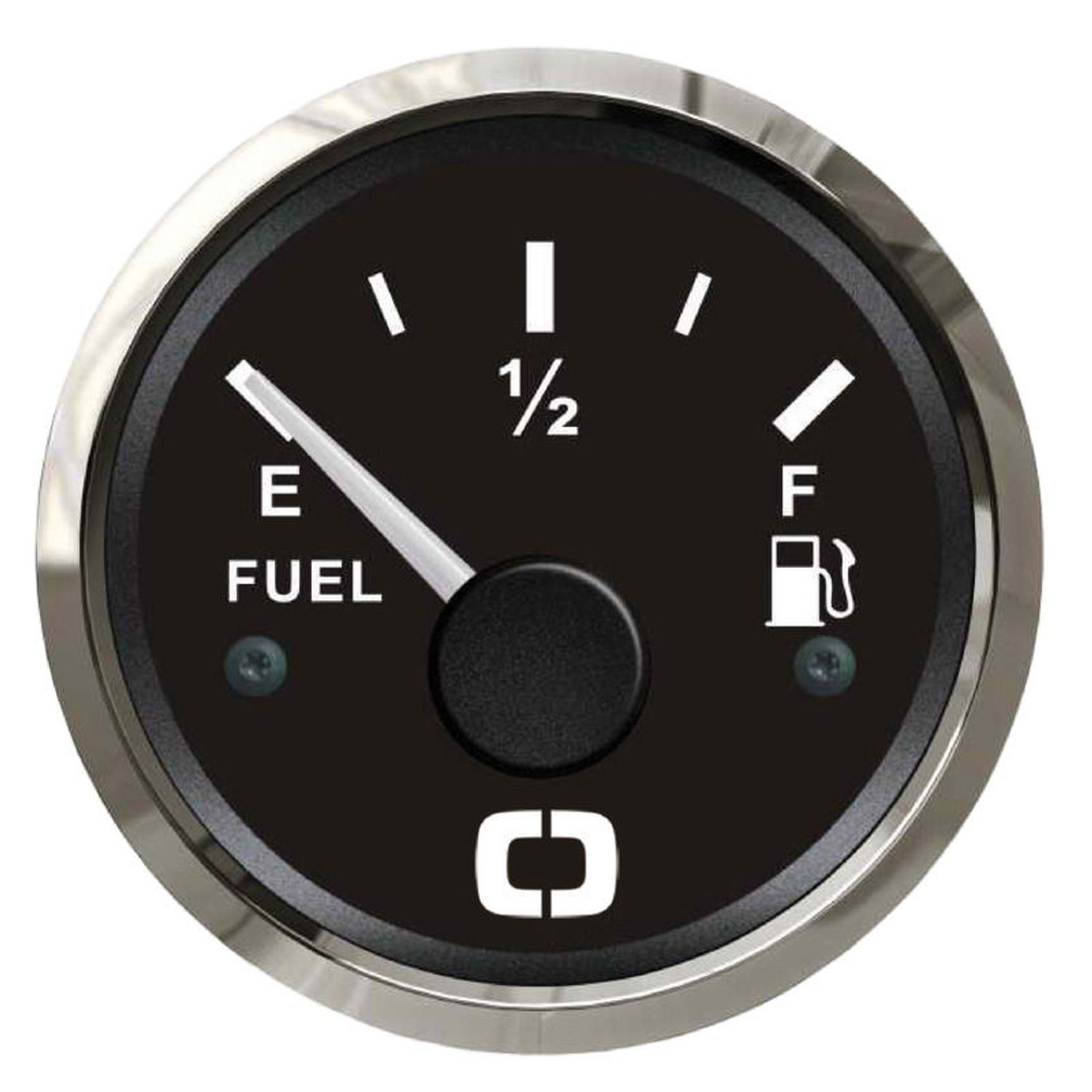 Drivstoffnivåmåler 10/180 ohm svart/glanset