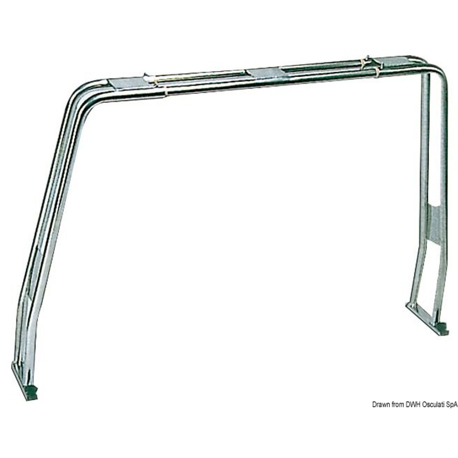 Fällbar A-båge i rostfritt stål för båtar 125-220 cm