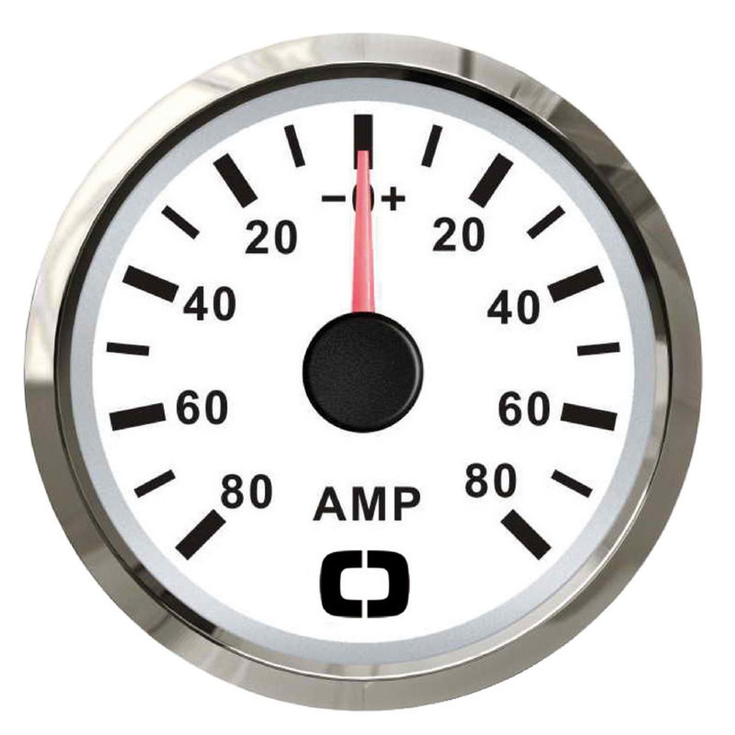 Amperemeter med shunt 80 A vit/glansig