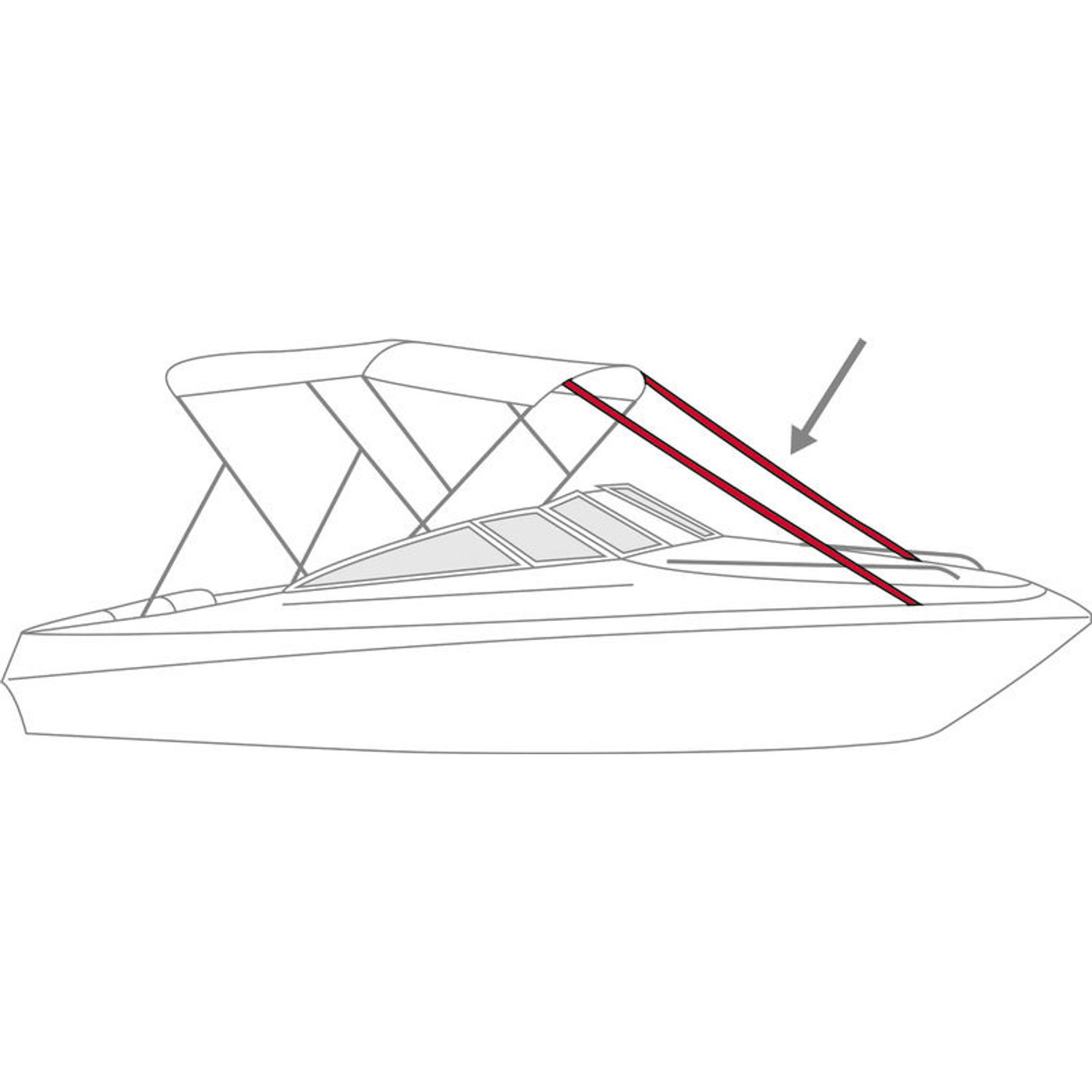 Spennstroppsett for bimini 2.5 x 300 cm