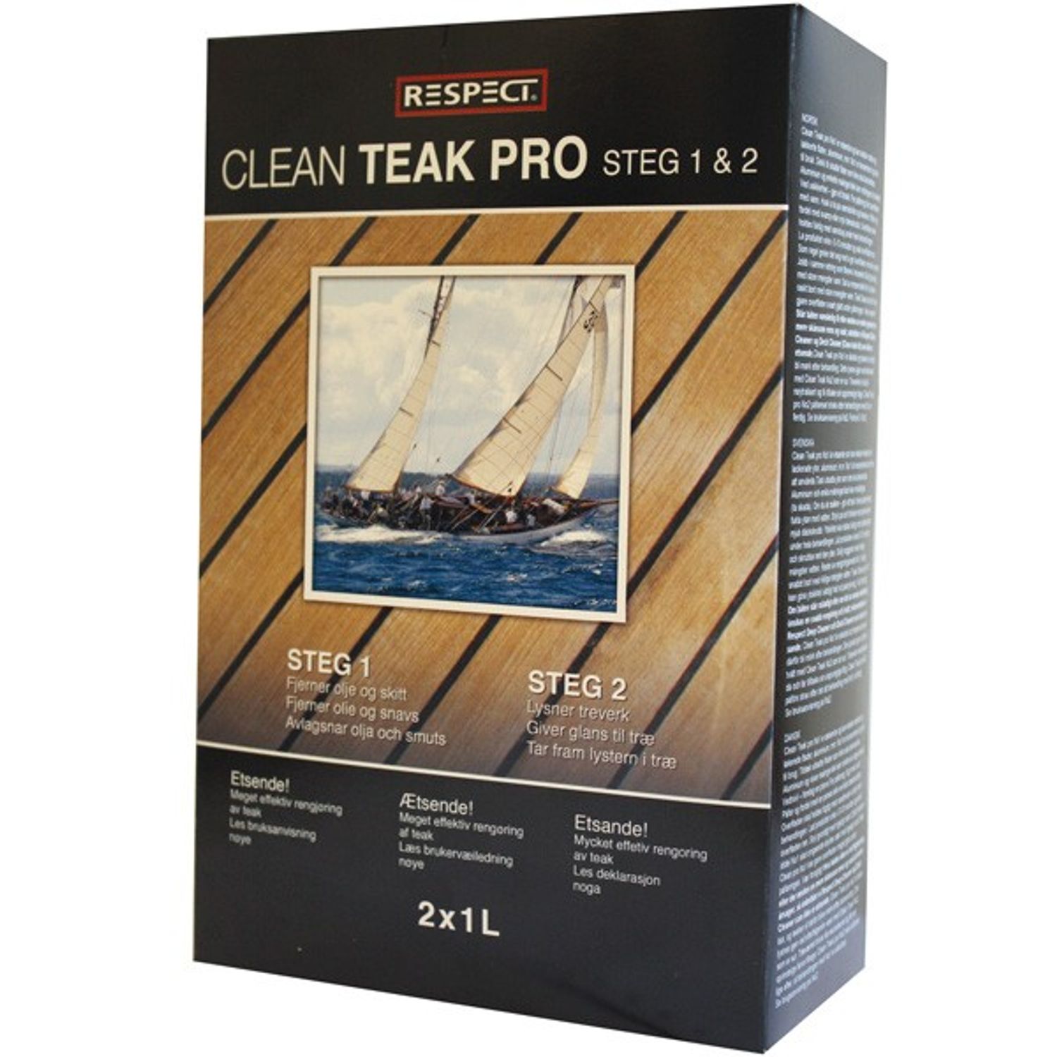 Respect teak clean pro kit 2 x 1 liter