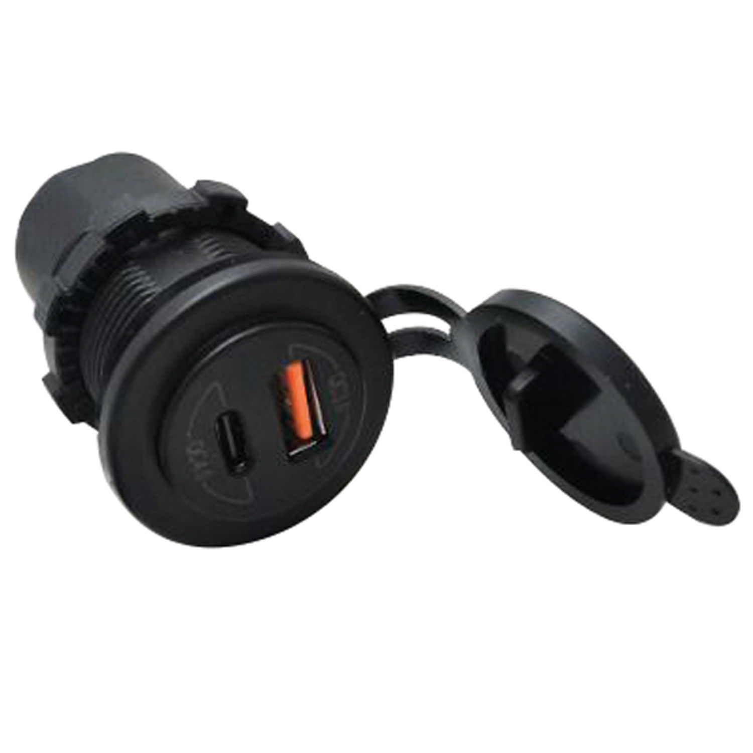 1852 USB udtag IP65 12/24V USB-A & USB-C med 1m kabel