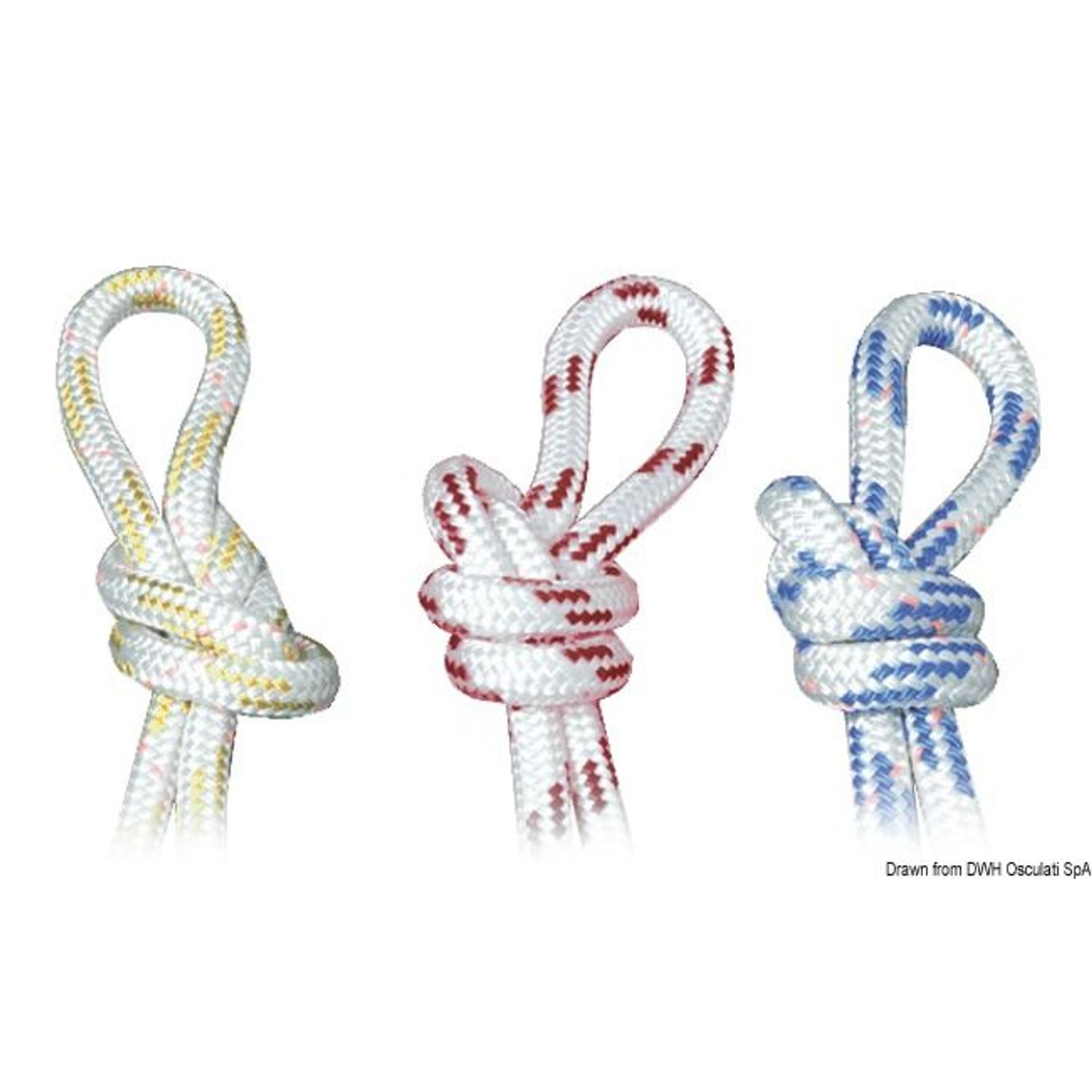 Dyneema-fletting blå 4 mm