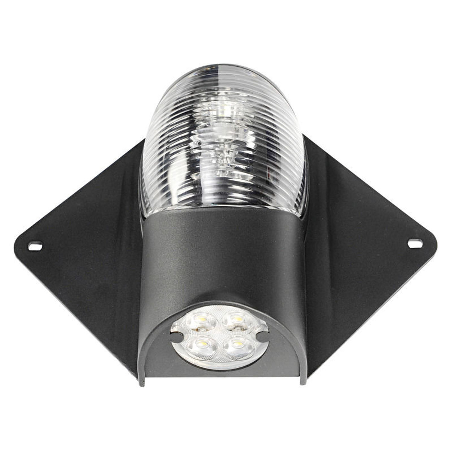 LED-kulkuvalo ja kansivalo 12/24 V, valkoinen runko