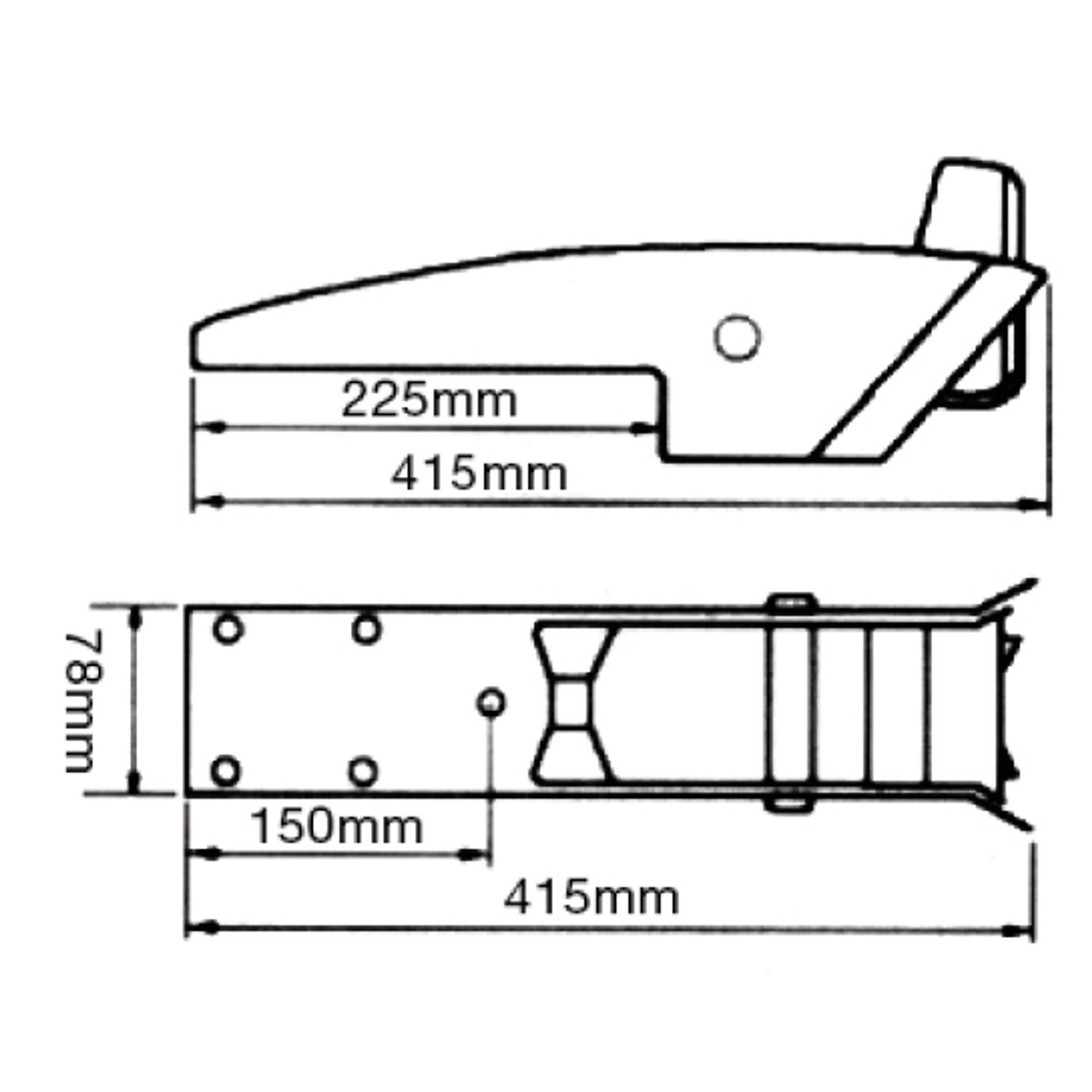 Ankerrulle Vipbar AISI 316