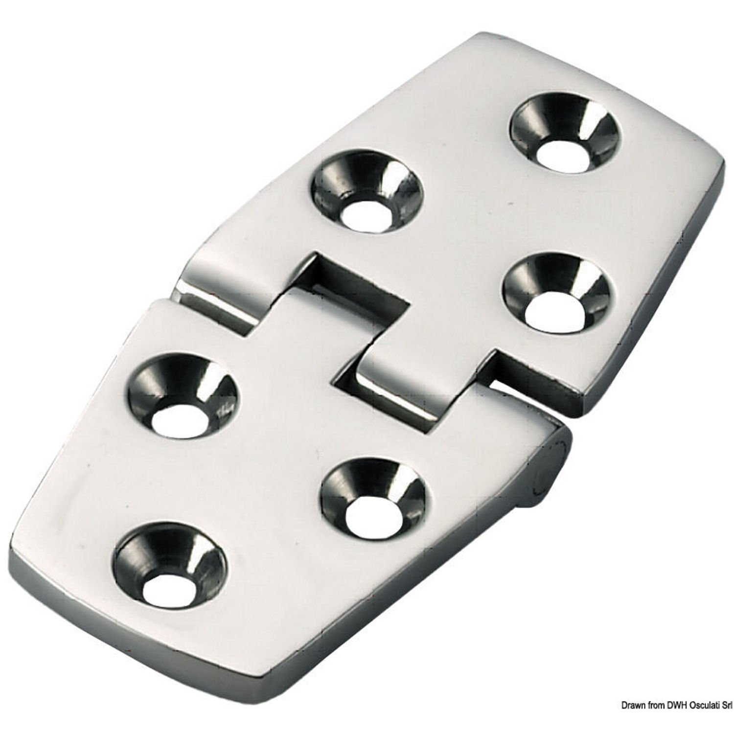 Planhengsel 5 mm AISI316 38x74 mm