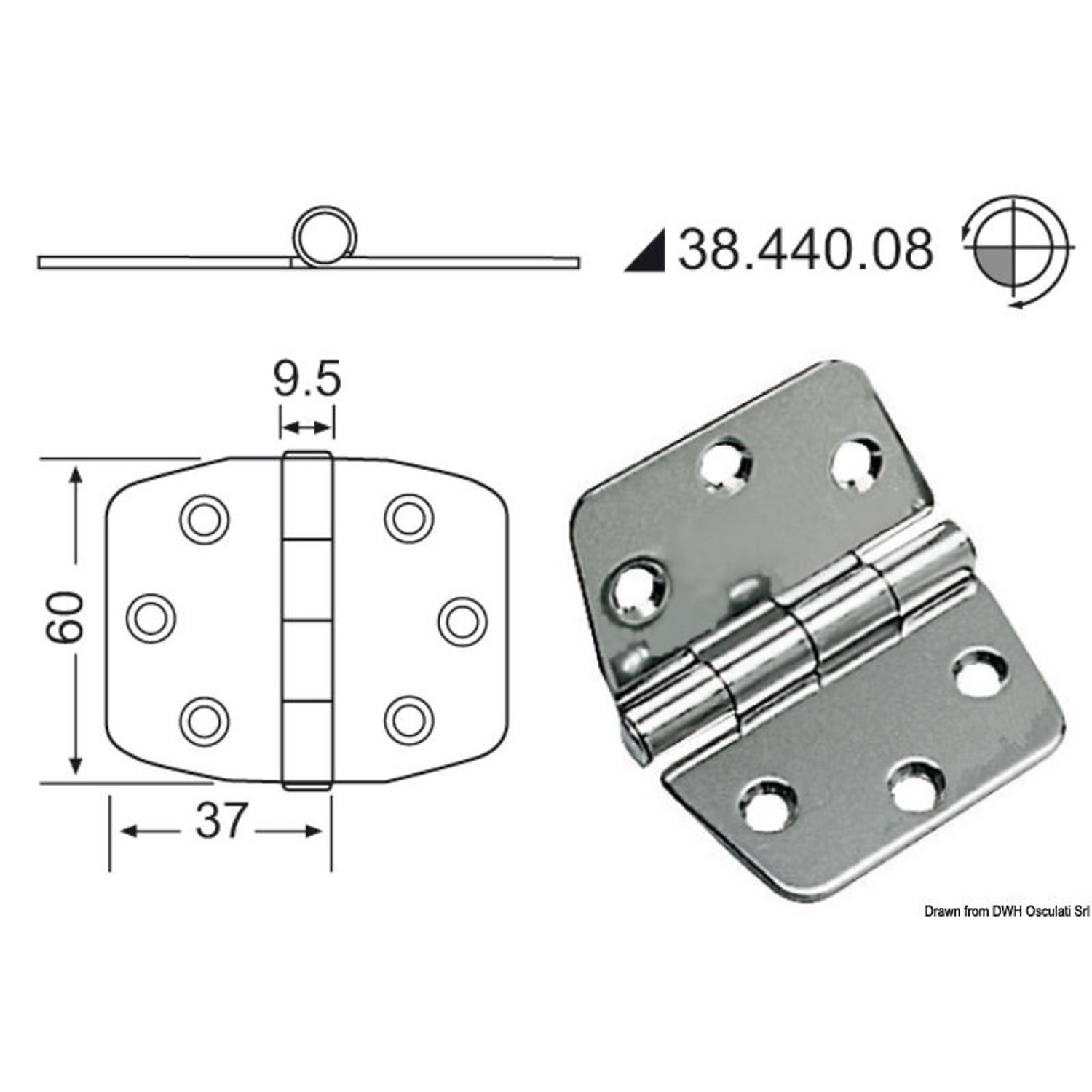 Sarana 2 mm vakiotappi 74x60 mm