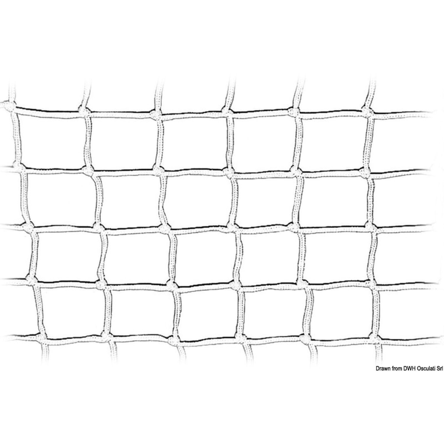 Kaideverkko Osculati 450/600 mm korkeus, 30 metriä valkoinen
