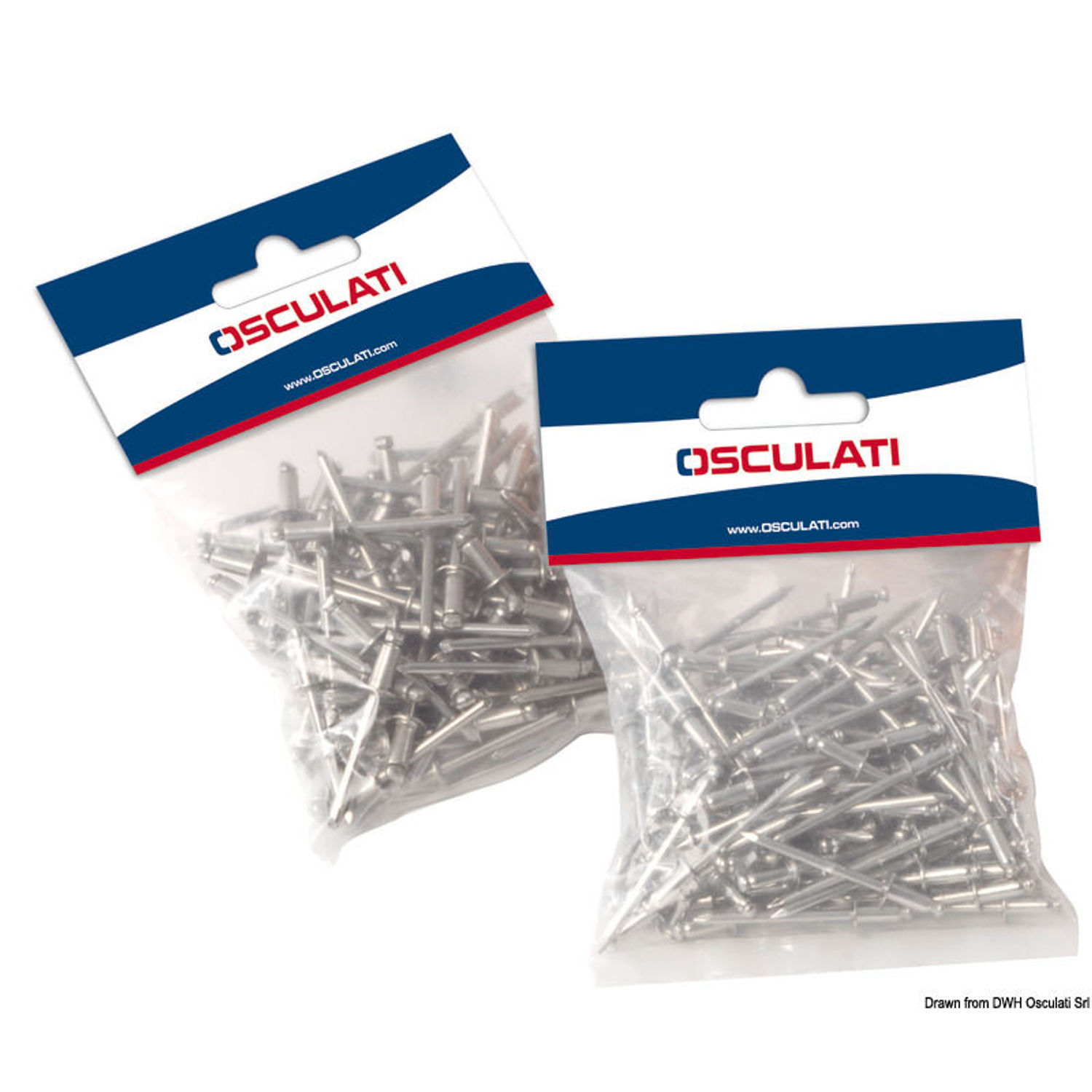 Rostfri nit med standardhuvud 4x13 mm 100 st displaypåse