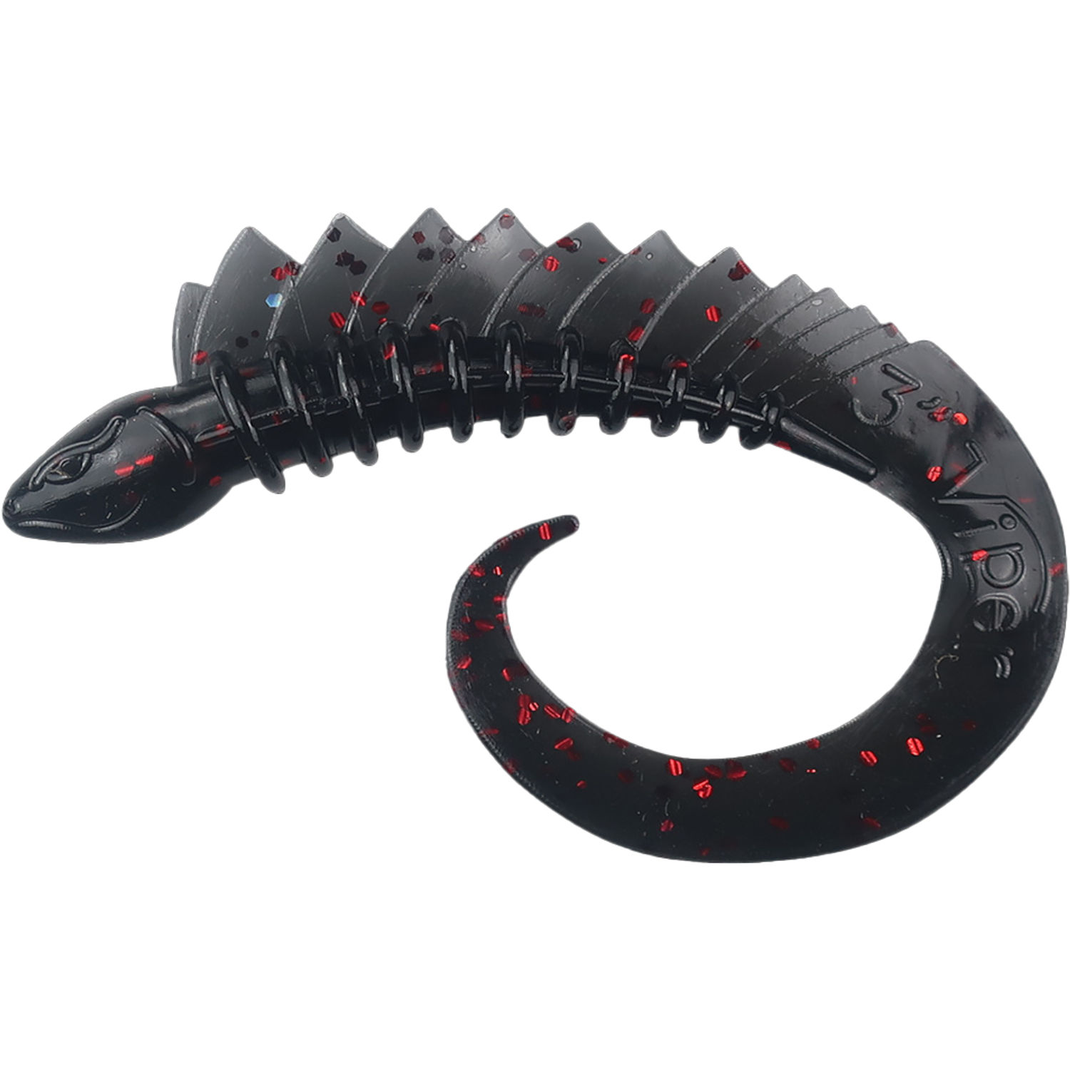 Relax Viper 3" 7 cm - Svart/Röd med glitter