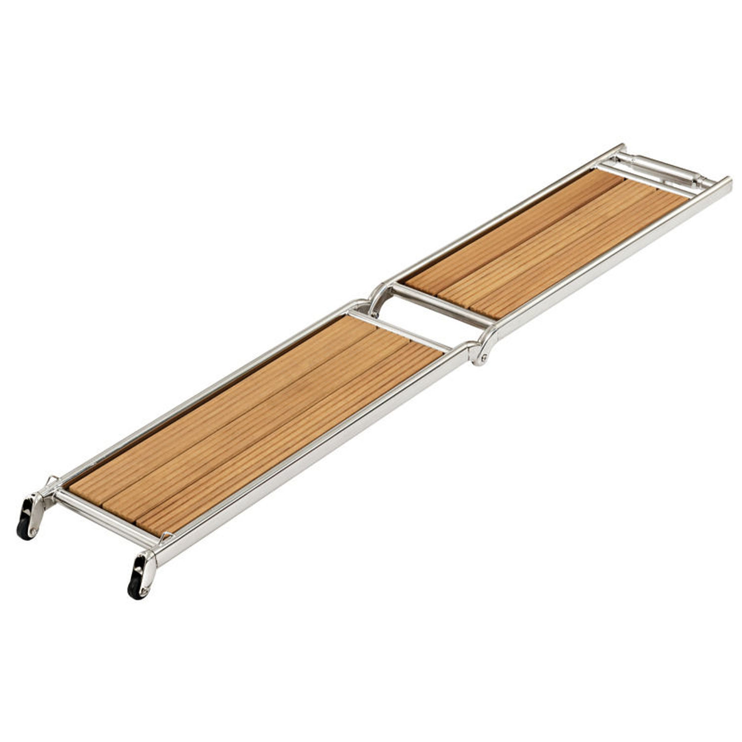 Sammenklappelig landgang AISI316/Iroko 160 cm