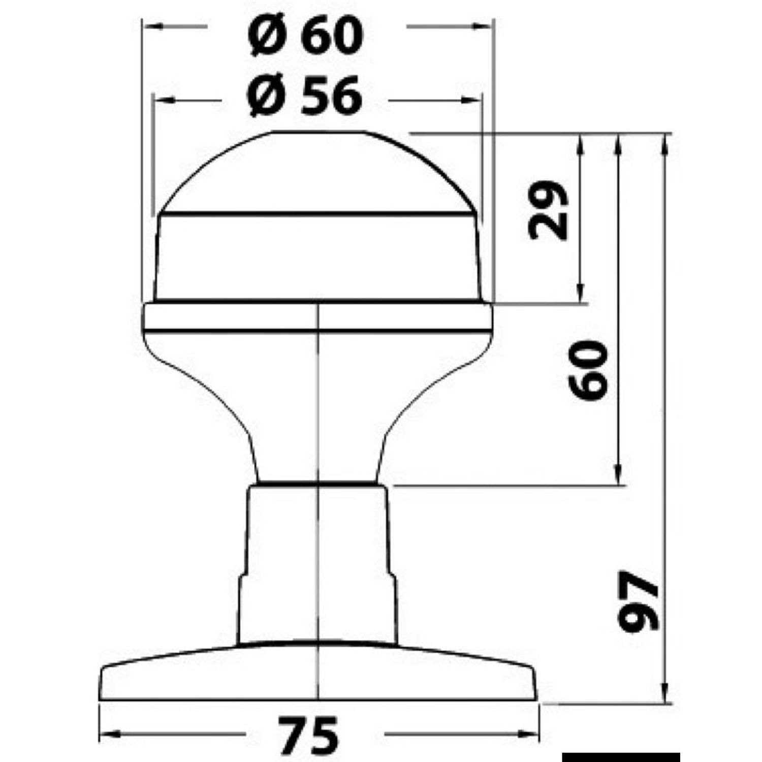 Evoled Smart 360° LED ankerlanterne 12V sort