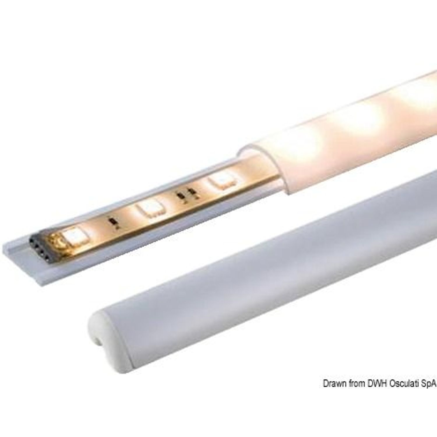 Profil för infällnad av LED-strips 1mt-17.3x8.4mm