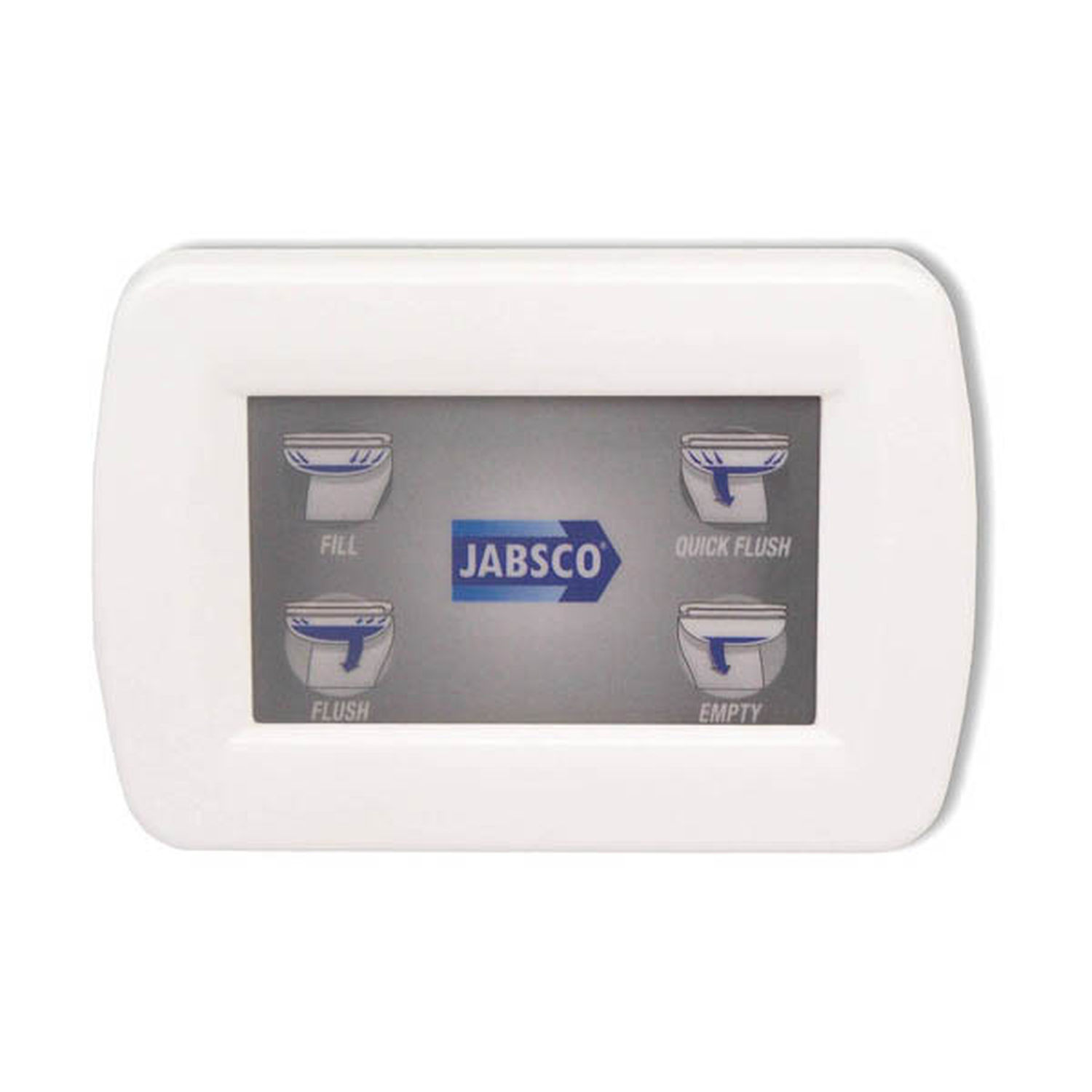 Jabsco Deluxe Flush El-toilet 14" Lige Bagkant Pumpe 12v