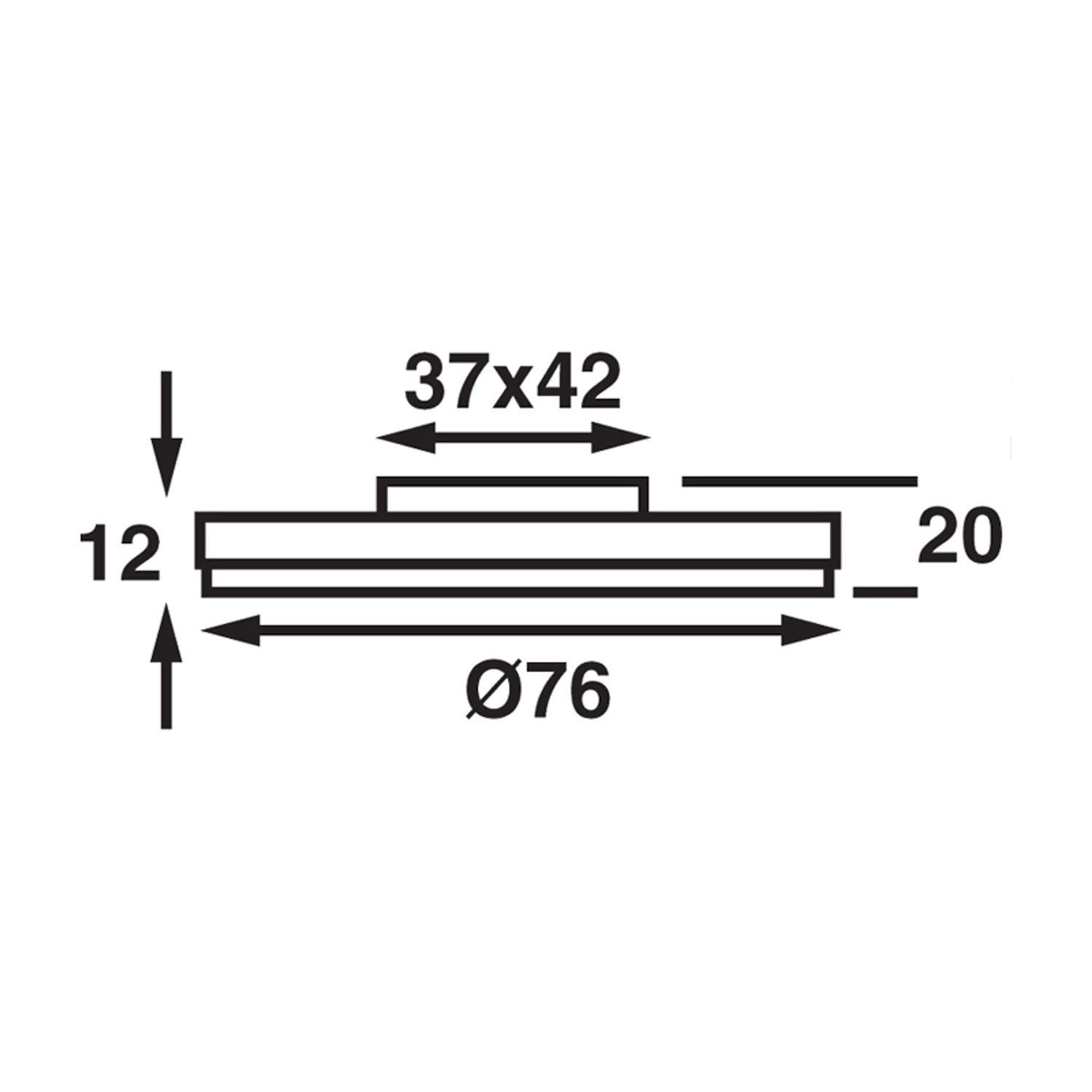 Agterlanterne, LED 12v, Hvid