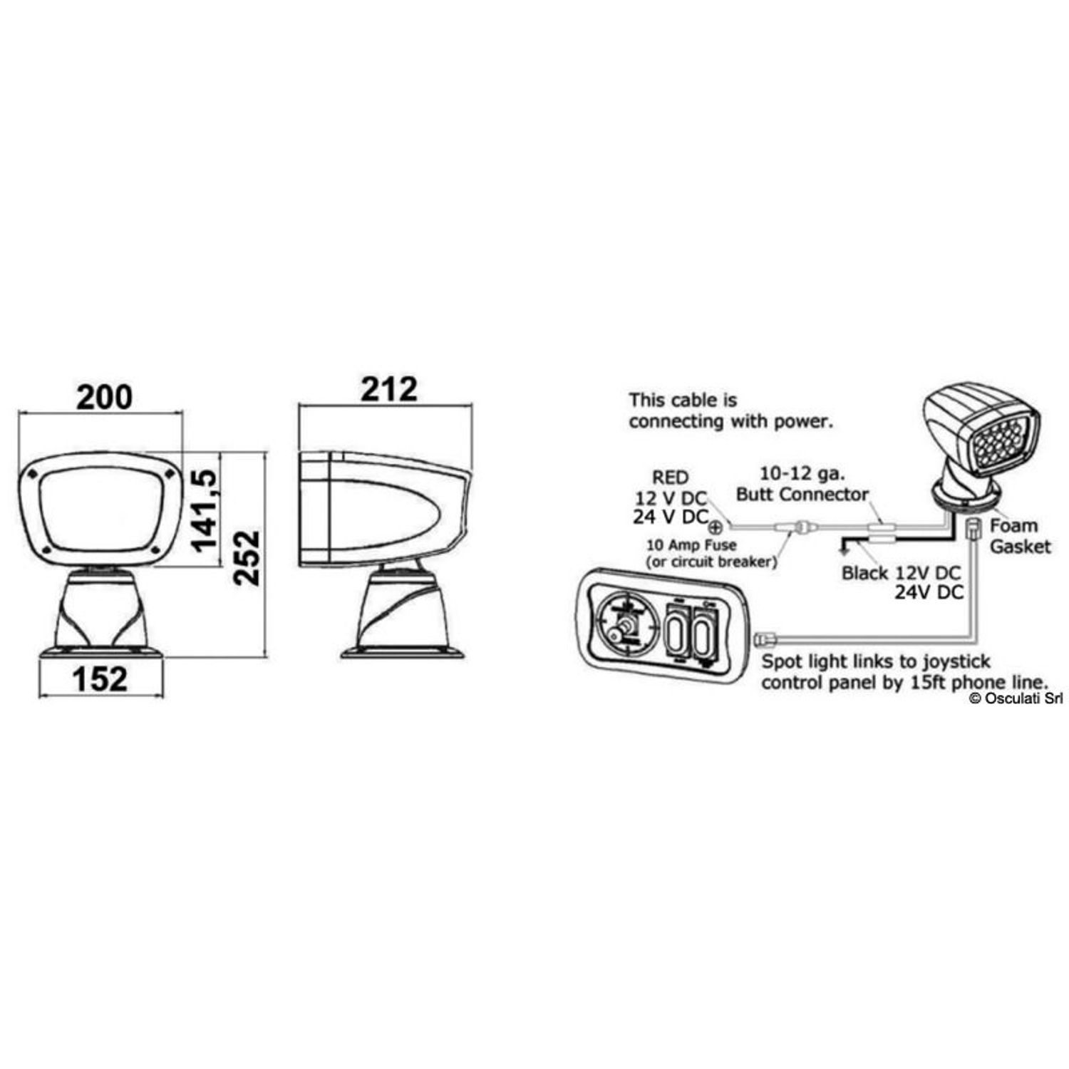 Aldebaran Combo LED søgelys 12 V
