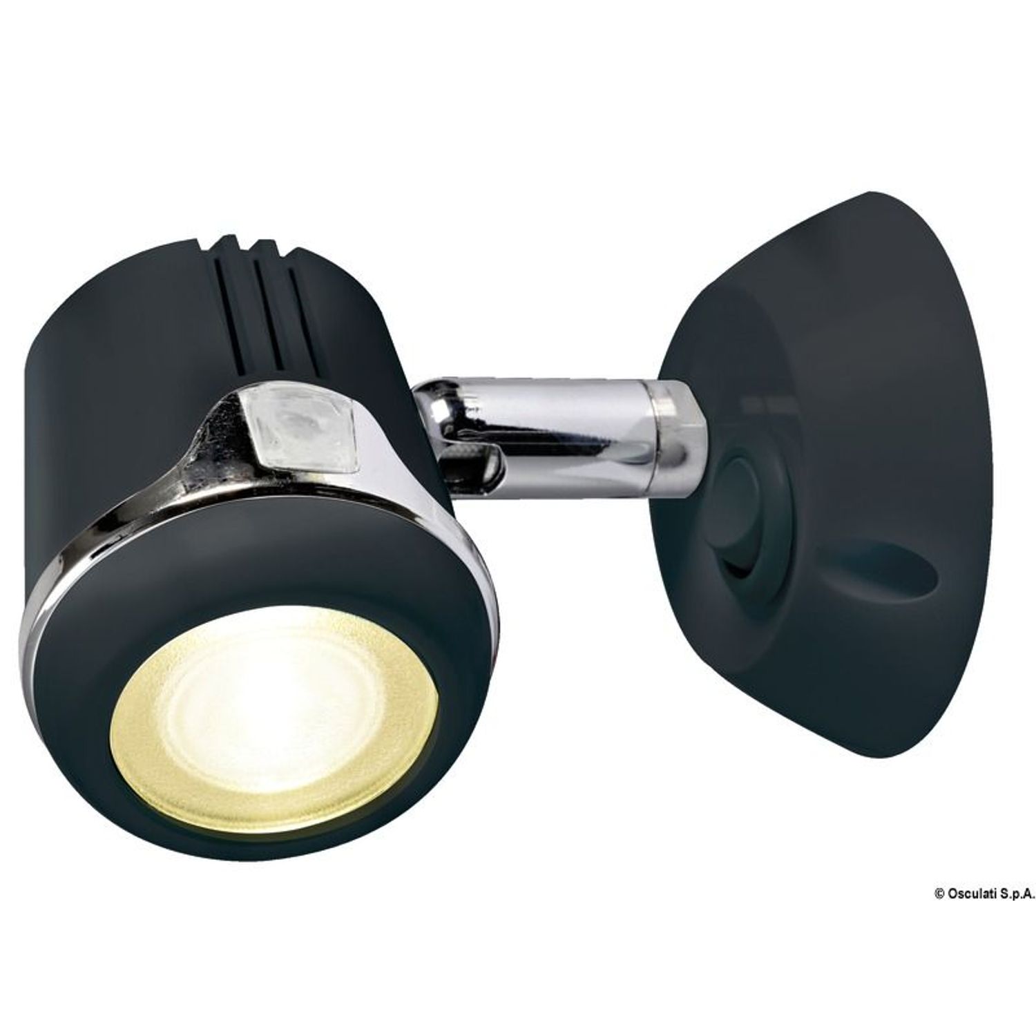 Leddet HI-POWER LED sort projektør 12/24 V