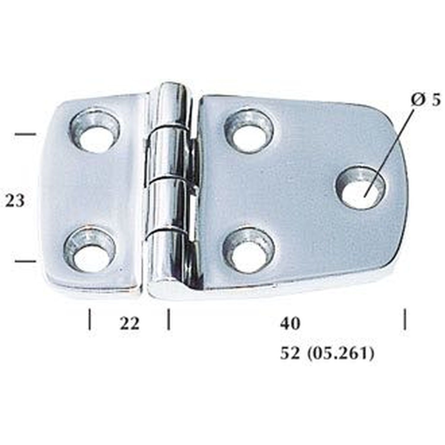 Hengsel 38 x 74mm