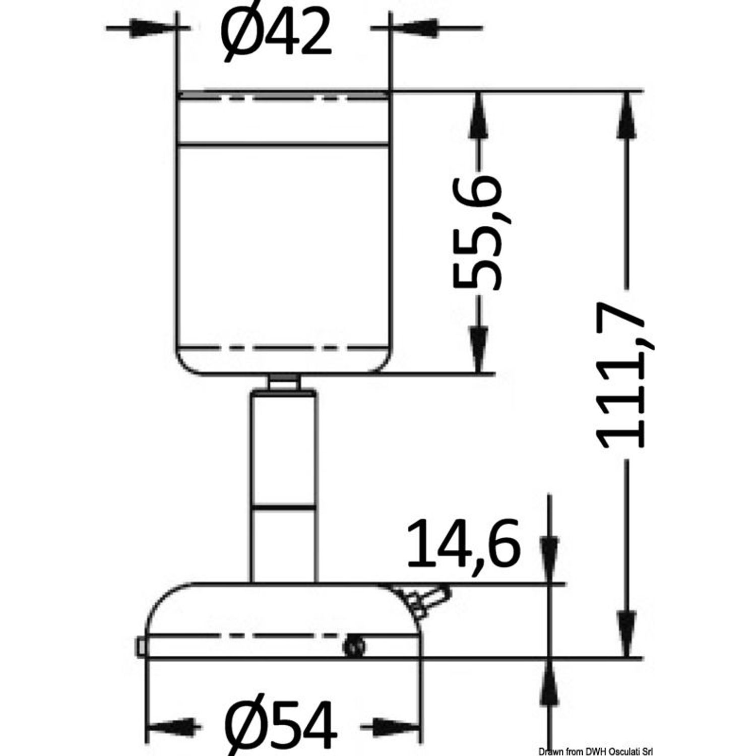 Nivelletty kohdevalo kiillotettu SS 1 x 3 W HD