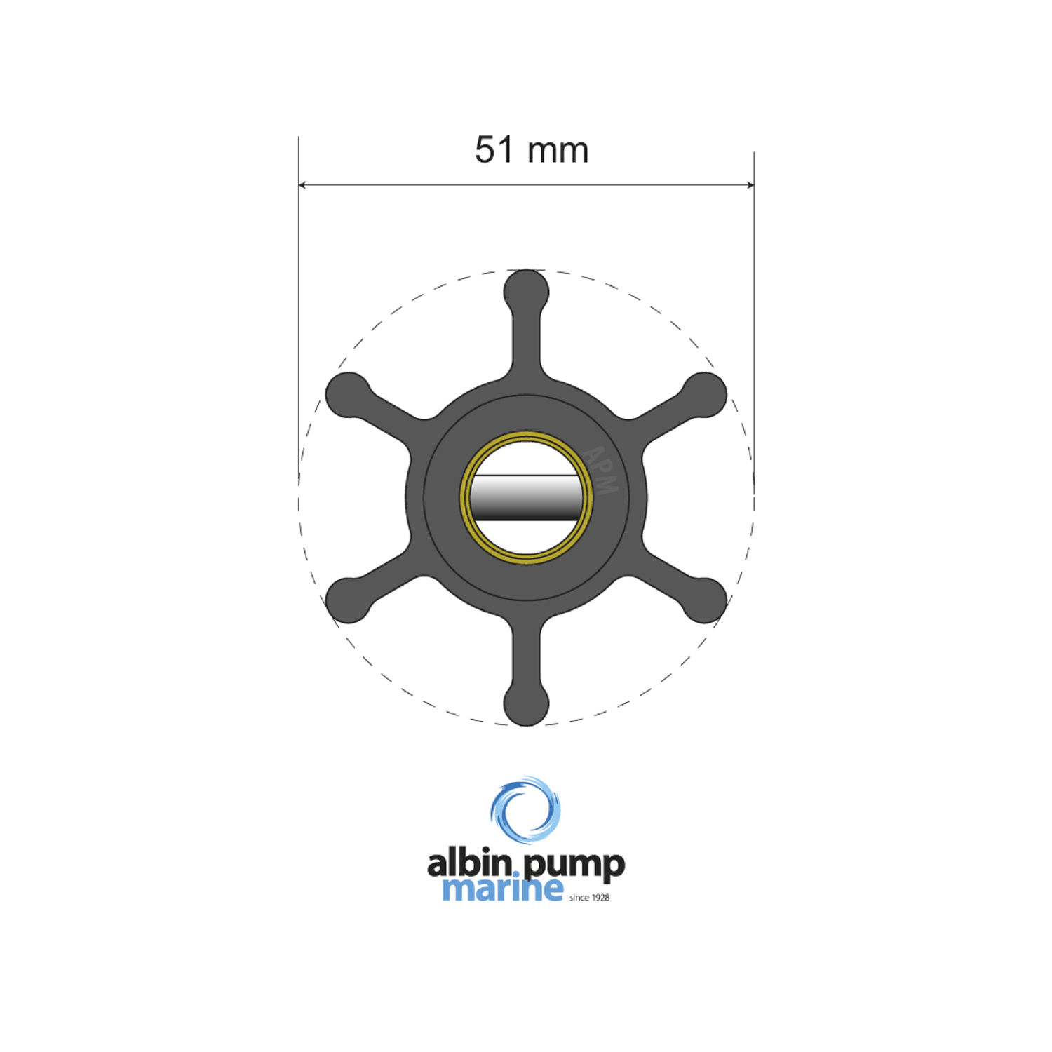 Impeller Albin pump 06-01-006