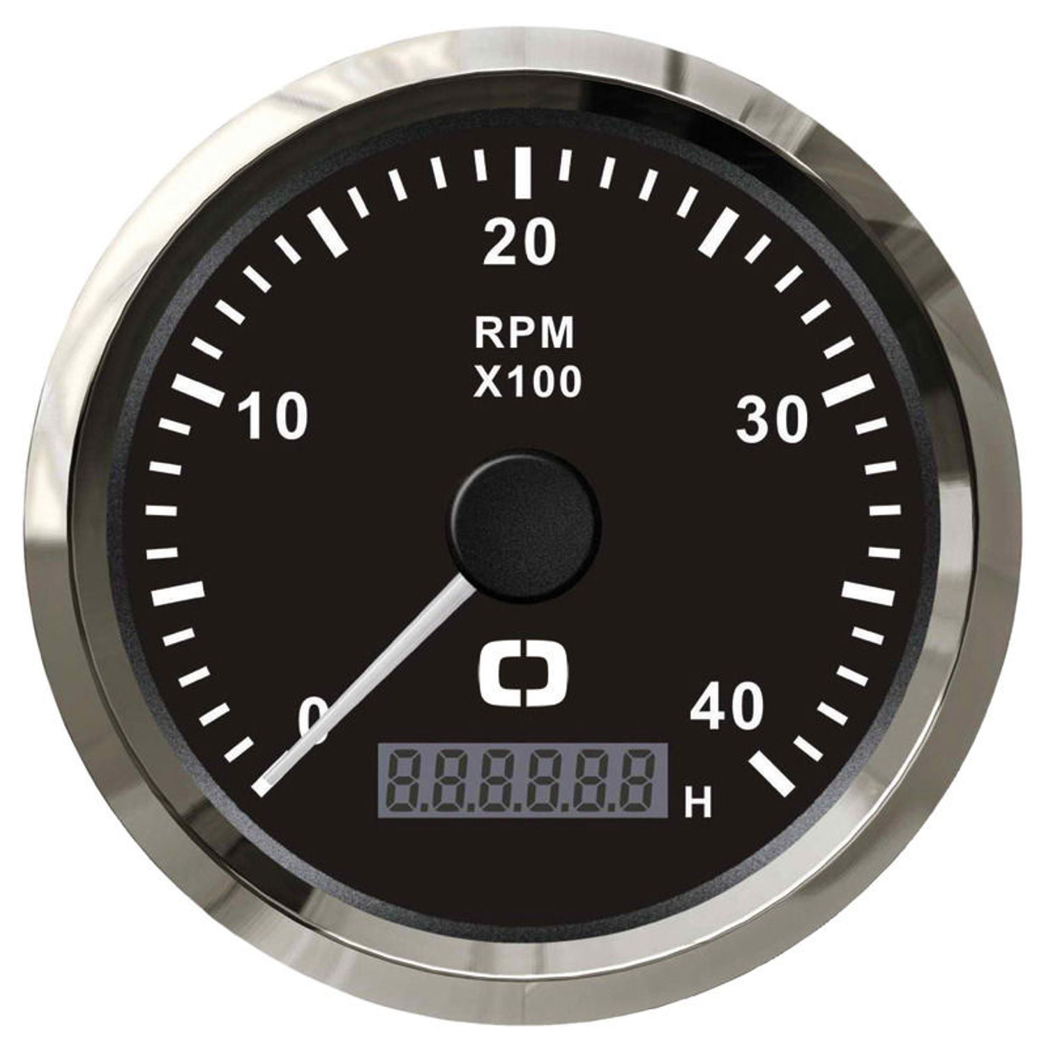 Varvräknare 0-4000 RPM svart/blank