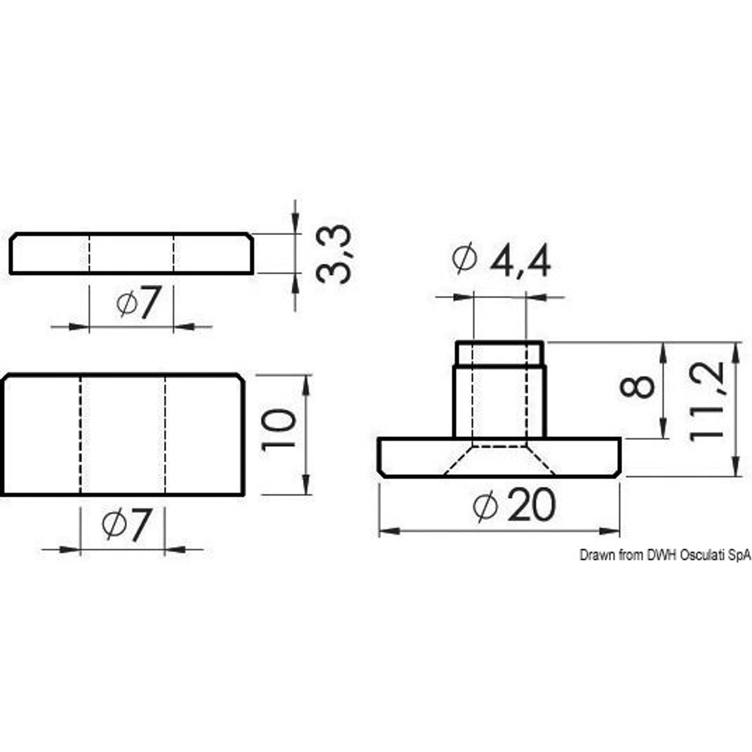 Lasistopin välikappale musta (100 kpl)