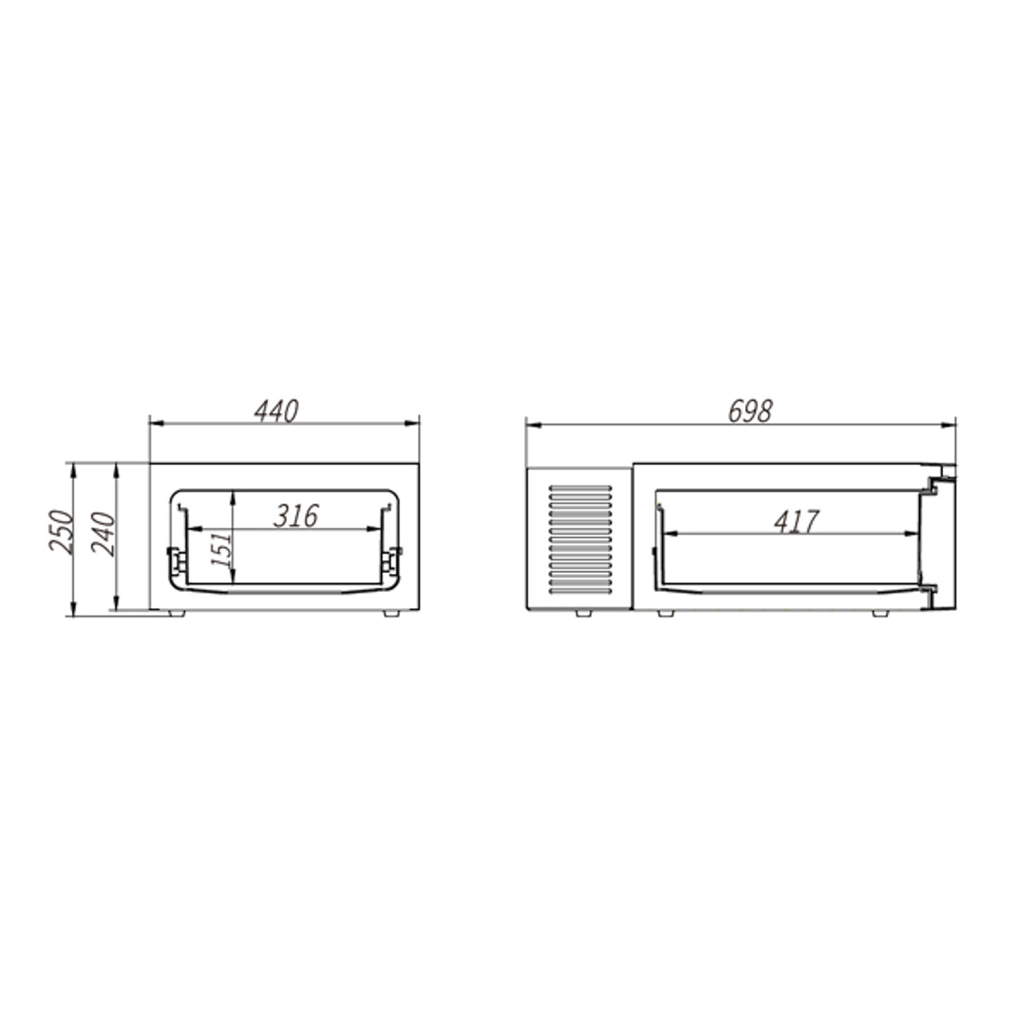 Kylbox D30 med kompressor - 20L D70xL44xH25cm