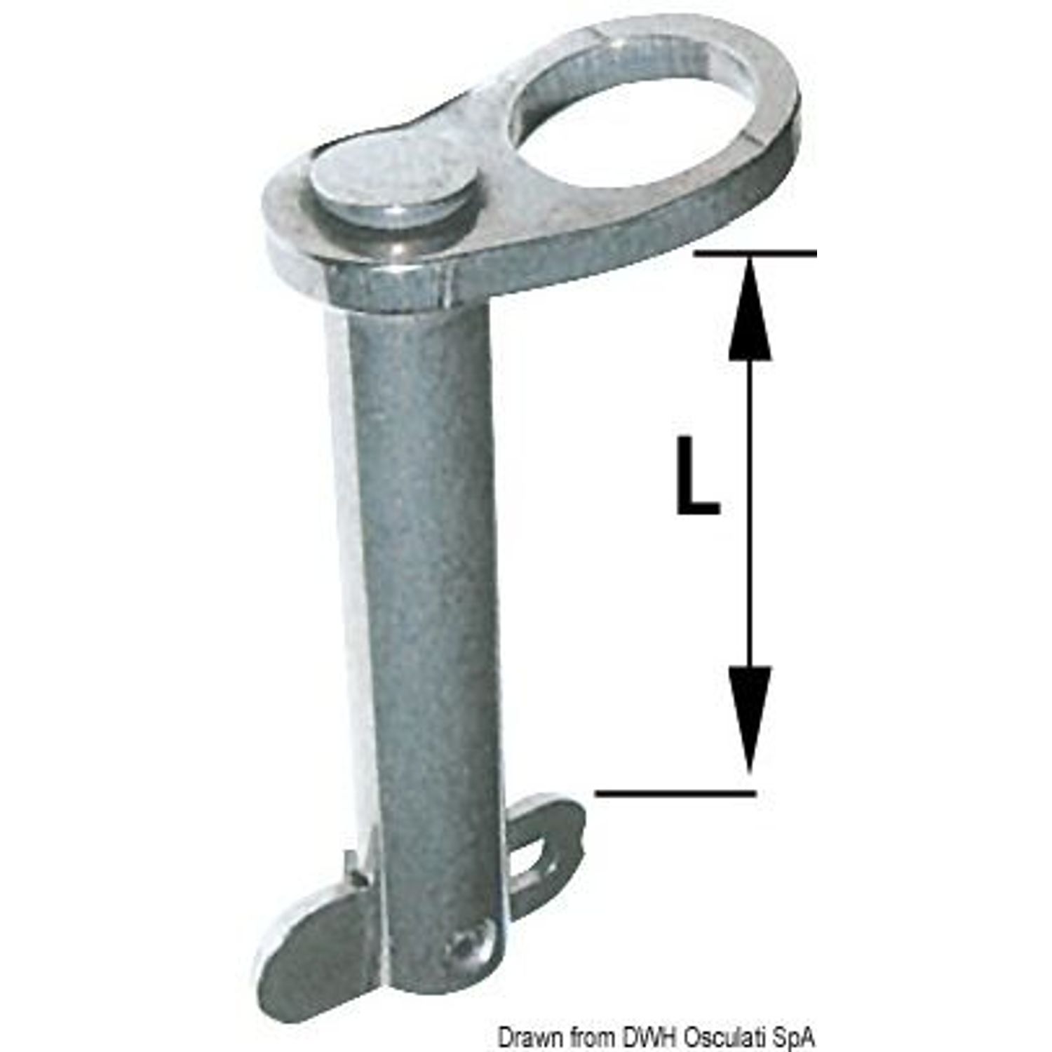Split med låseflig AISI 316 20 mm Ø 8 mm B
