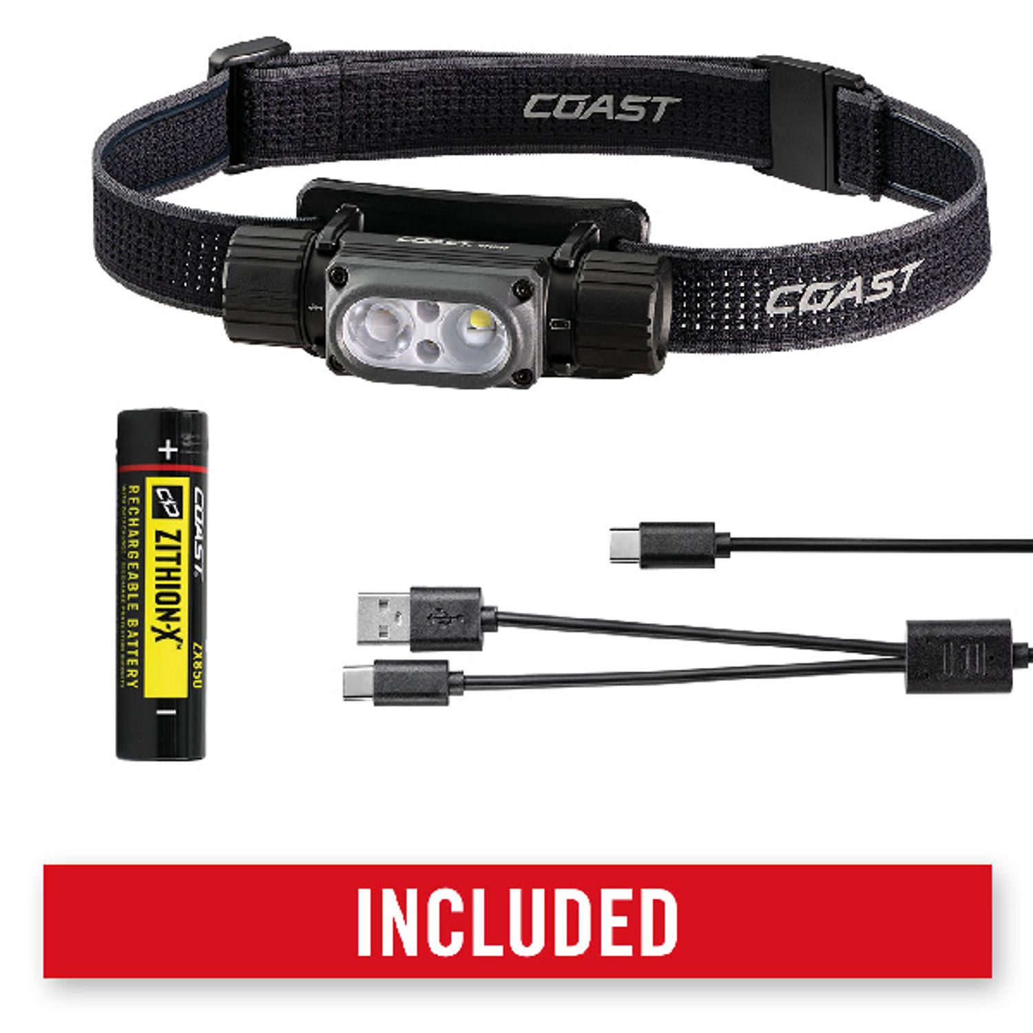 Coast WPH30R vattentät laddbar pannlampa 1200 lumen