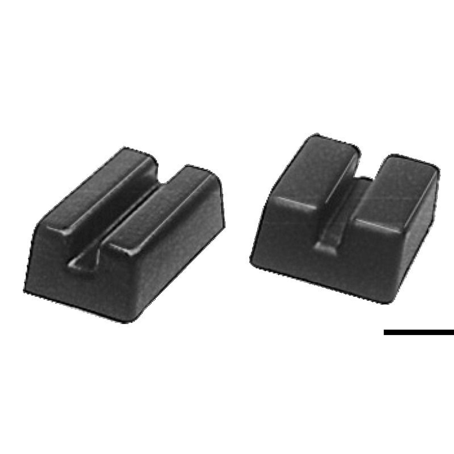 Sort PVC-endestykke 55x21 mm