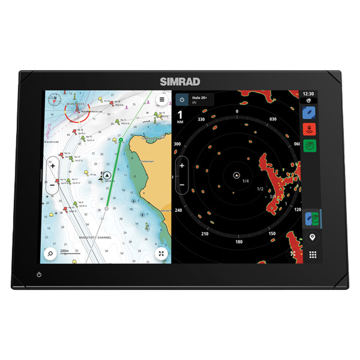 Simrad NSX 3012 med activeimaging 3-i-1 hæk transducer