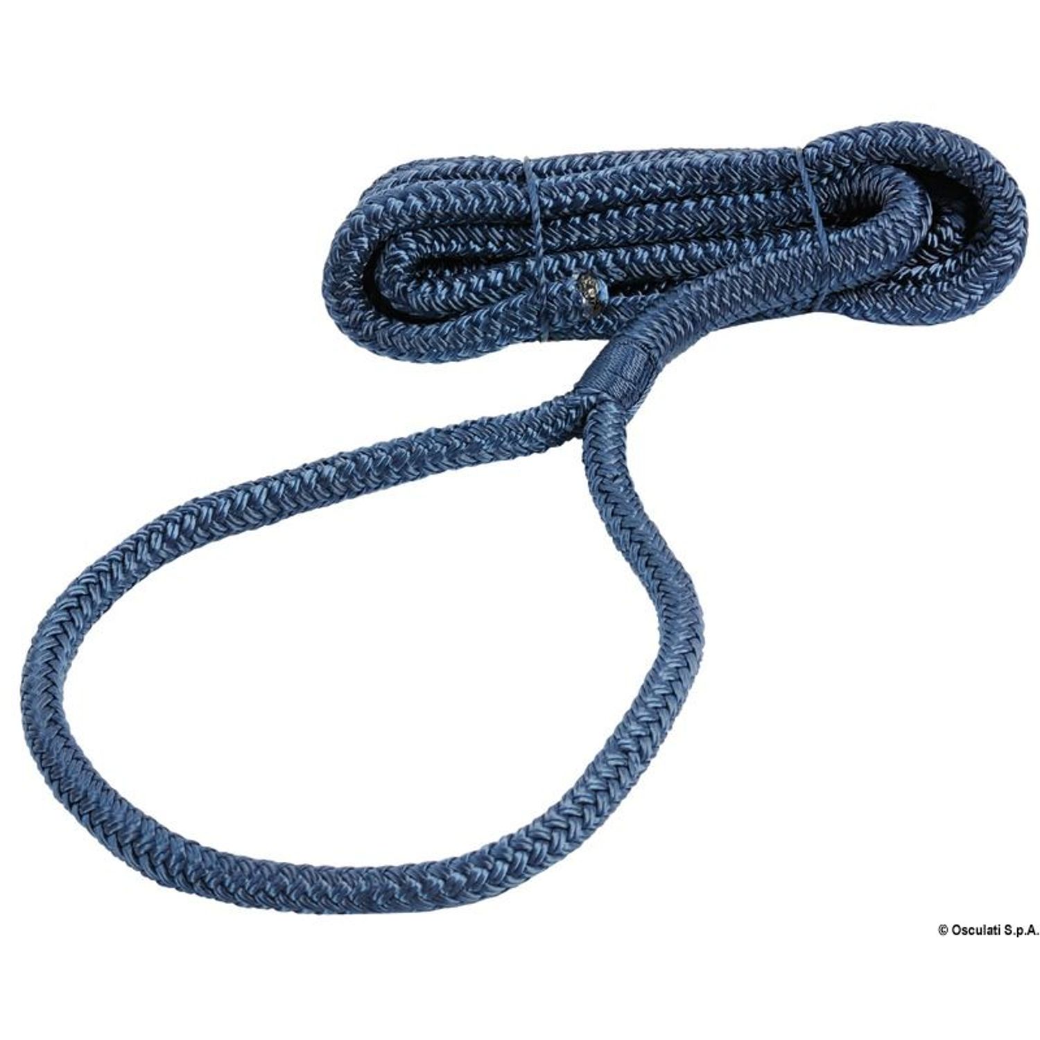 Fenderline med spleiset øye, hvit, 2 m