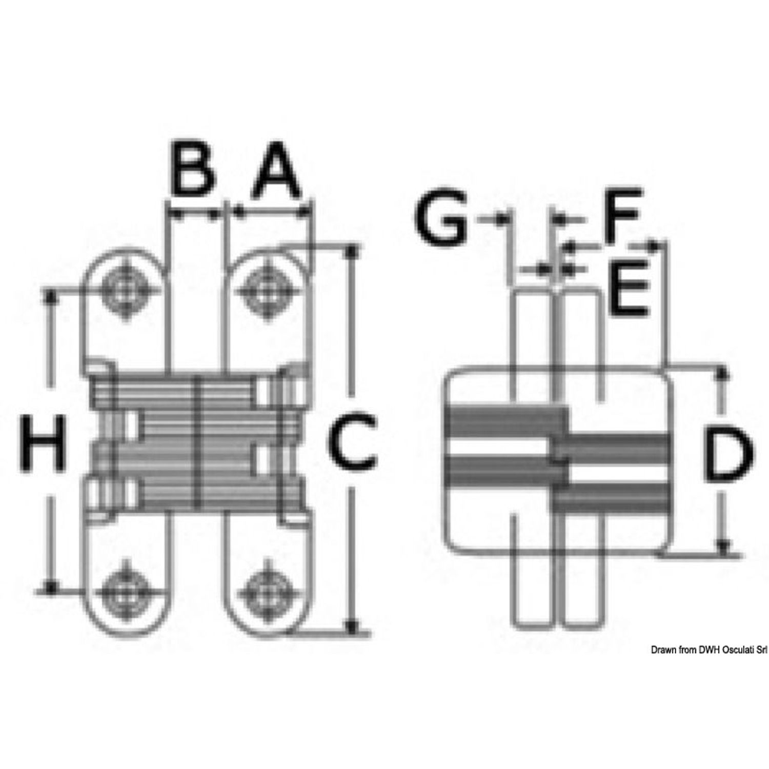 Piilosarana 53 mm 2 kpl/pakkaus