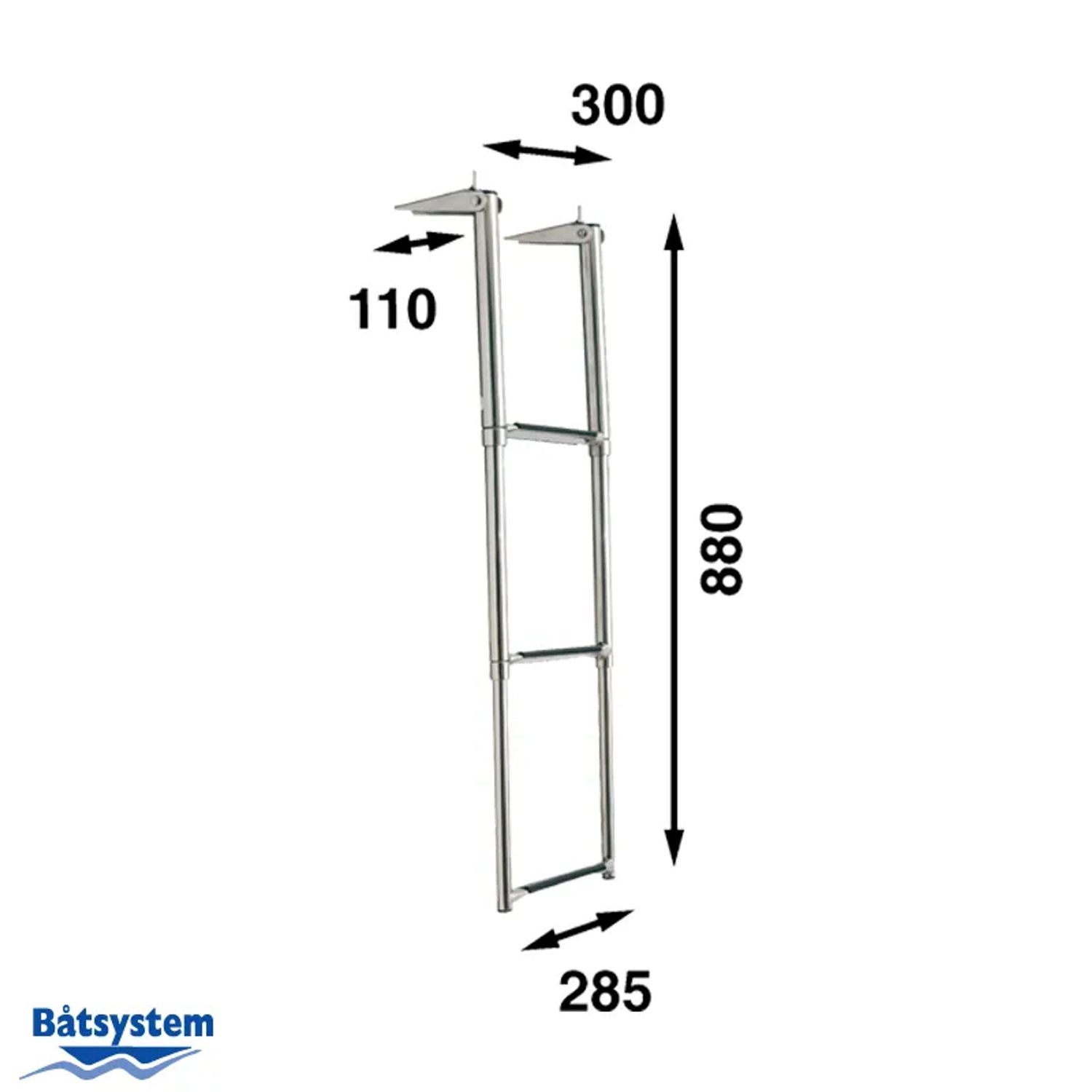 Båtsystem Teleskopstige 3 trinn 880 mm