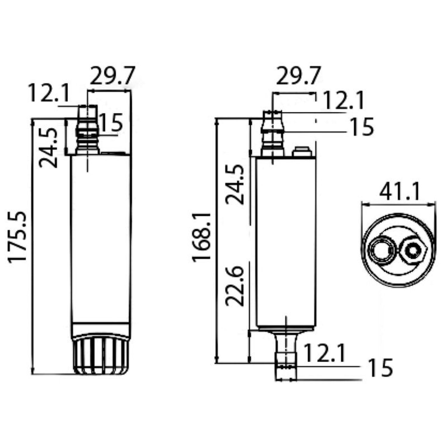 Dykcentrifugalpumpe 12V - 18l/min