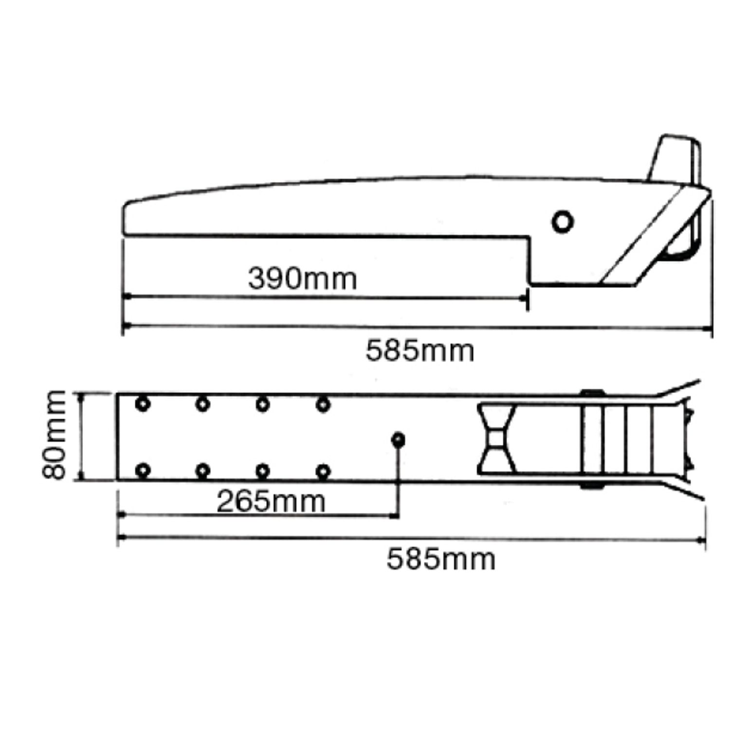 Vippbar Ankerrulle AISI 316