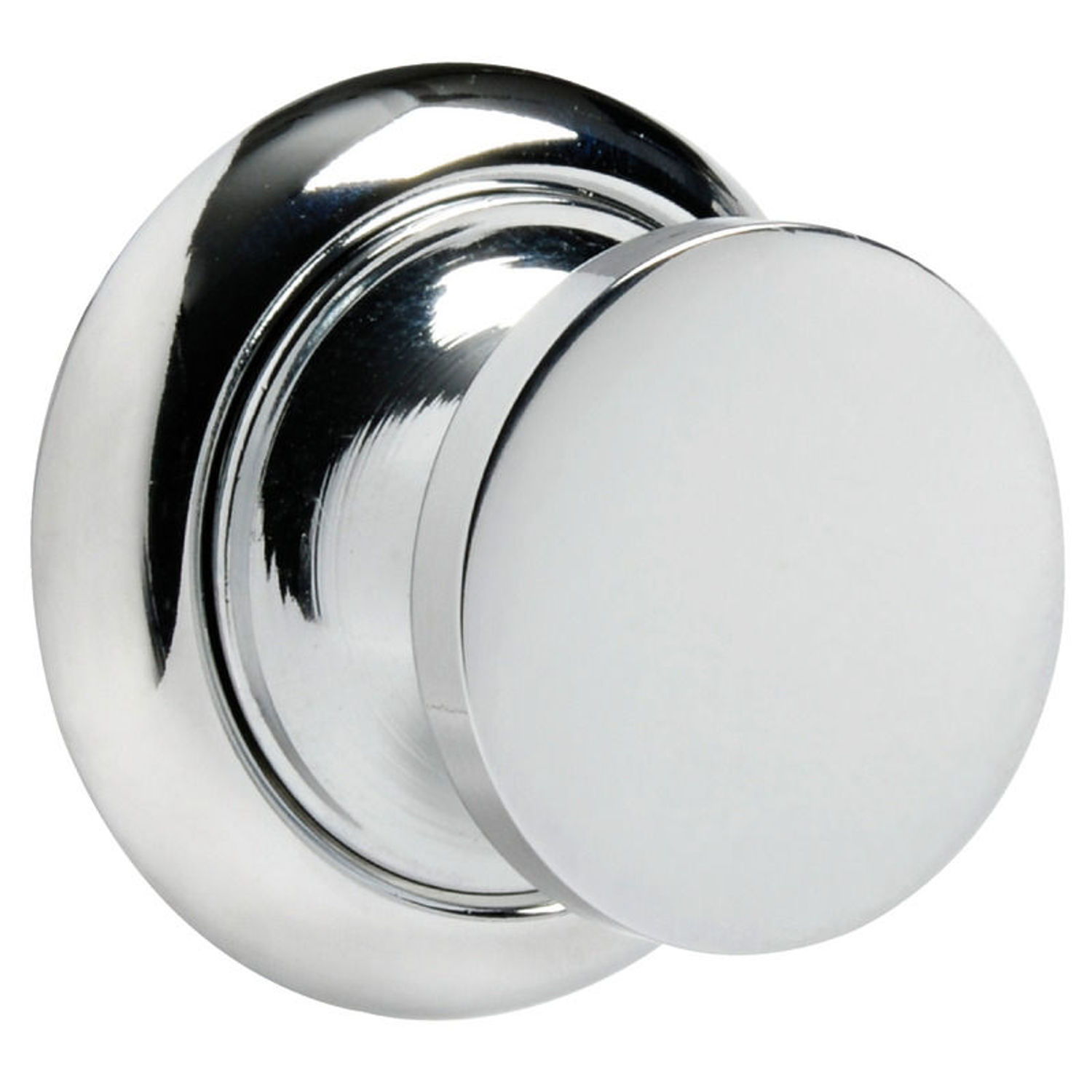 Knott + ring, rund, forkrommet ABS