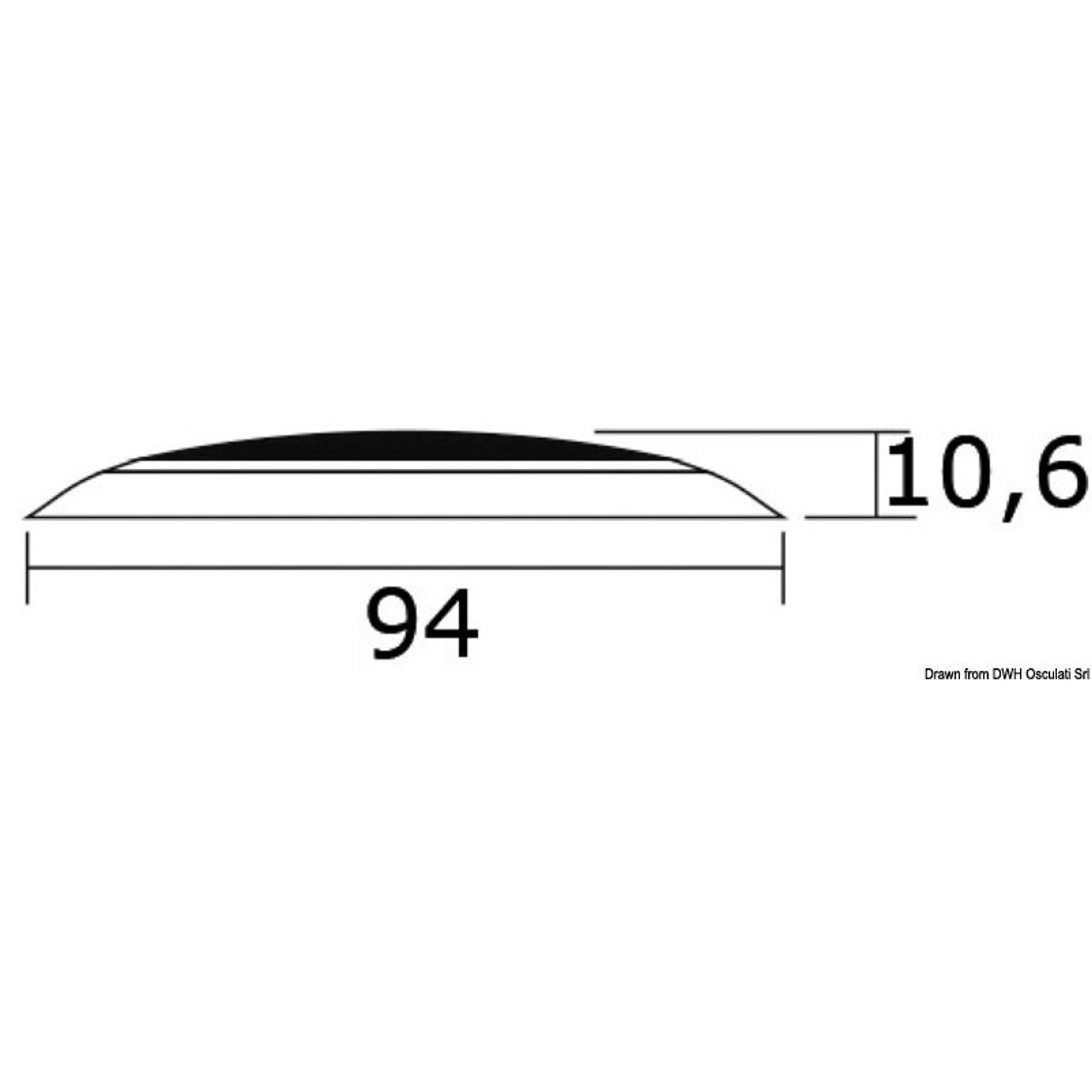 Taklampa med 5 vita och 4 röda LED