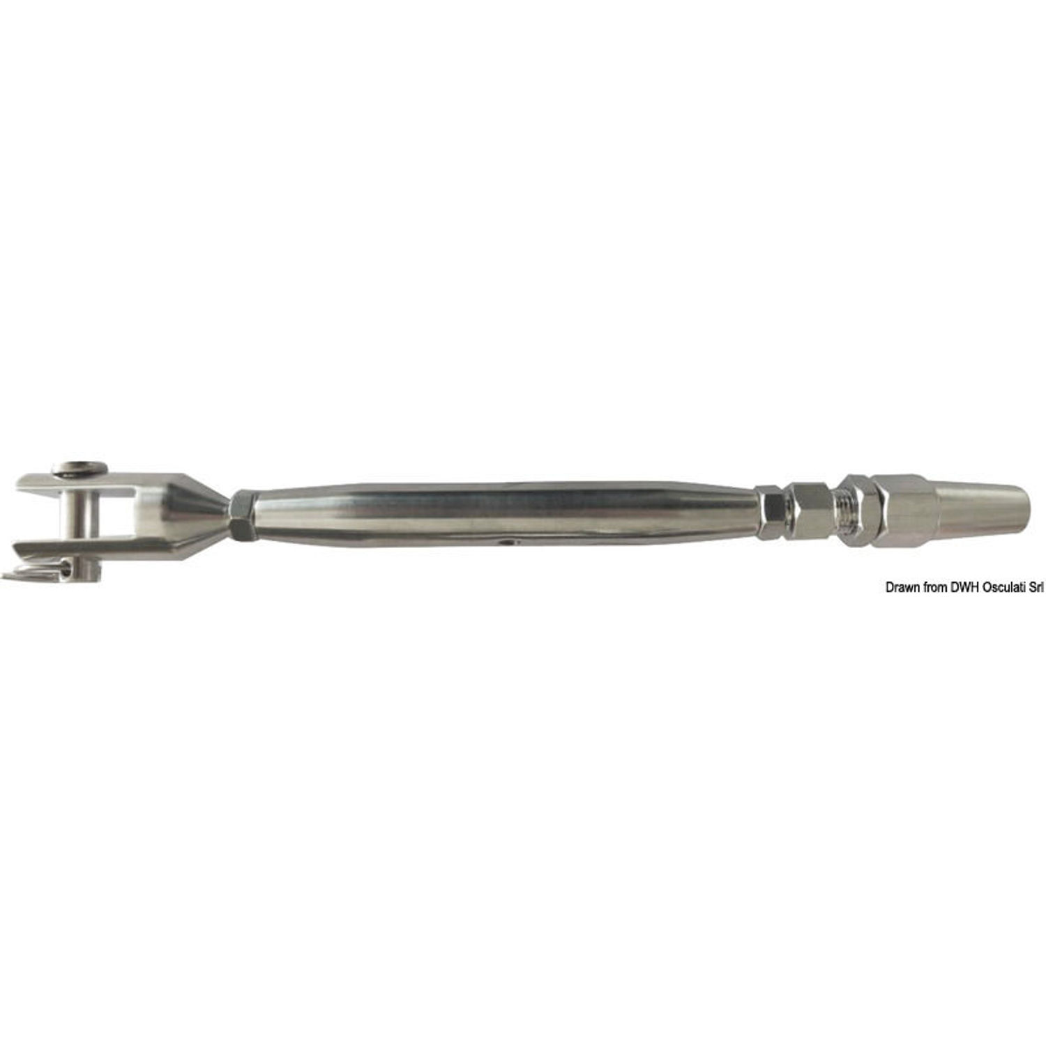 Vanttiruuvi bikonisella päätteellä 6 mm