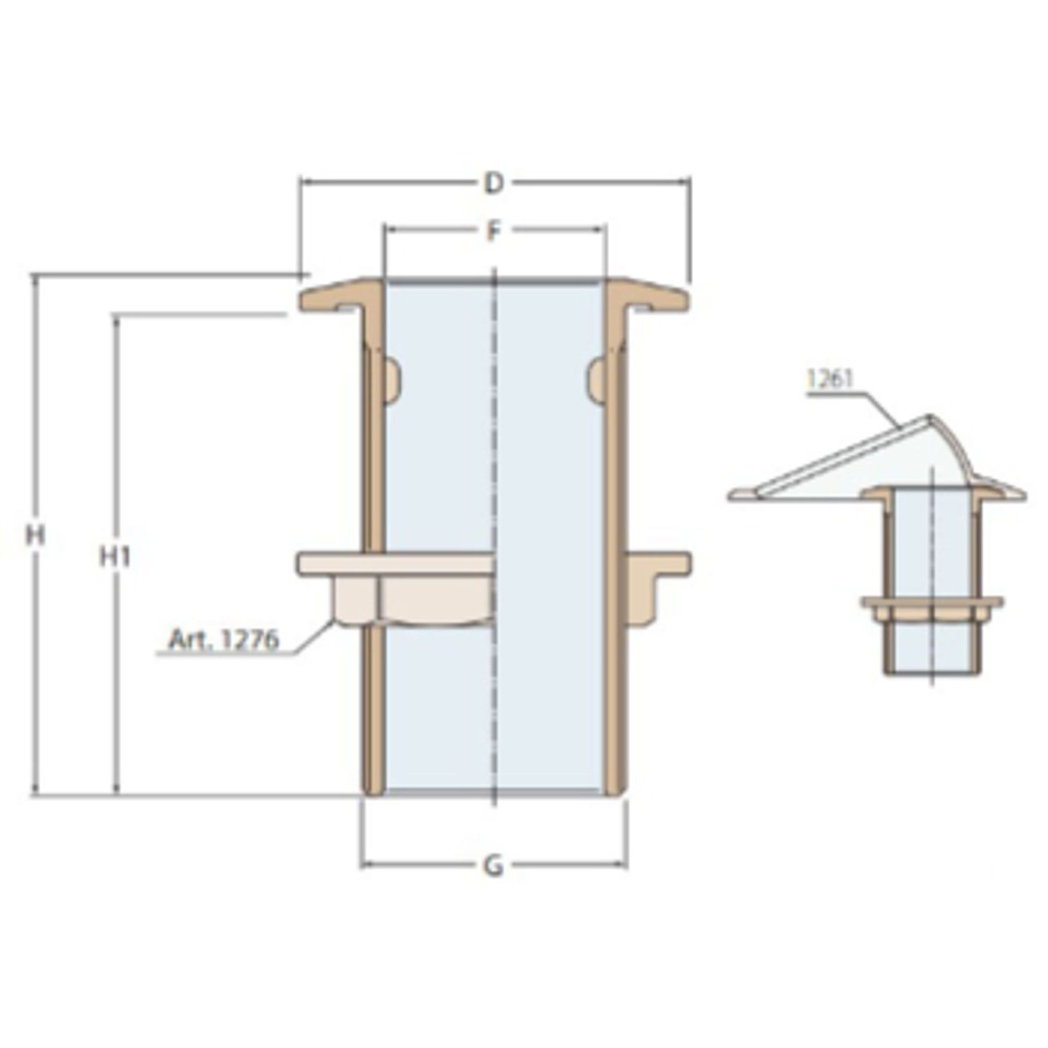 Guidi Skroggennemføring i Bronze