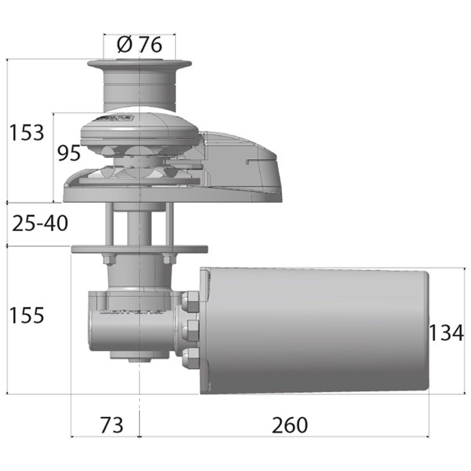 Lofrans Ankervinsj X2 Aluminium 12/24V 1500W