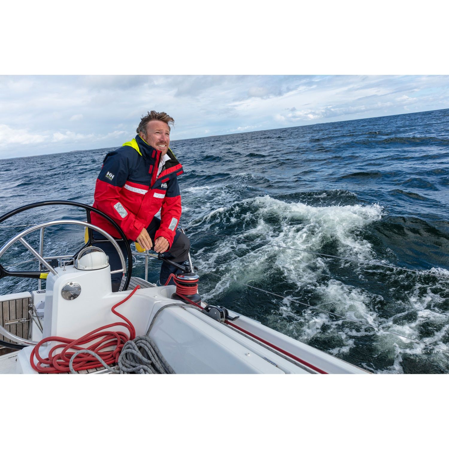 Purjehdustakki Pier 4.0 Miehet punainen