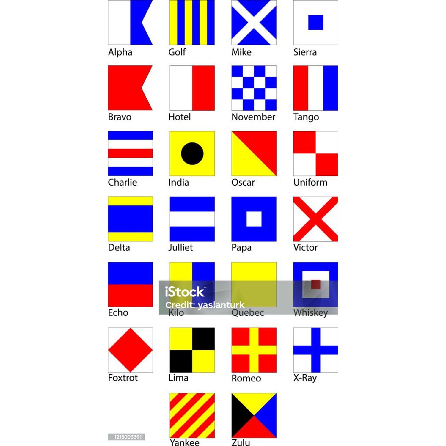 Signalflag "Nej" November (N) 30x45 cm