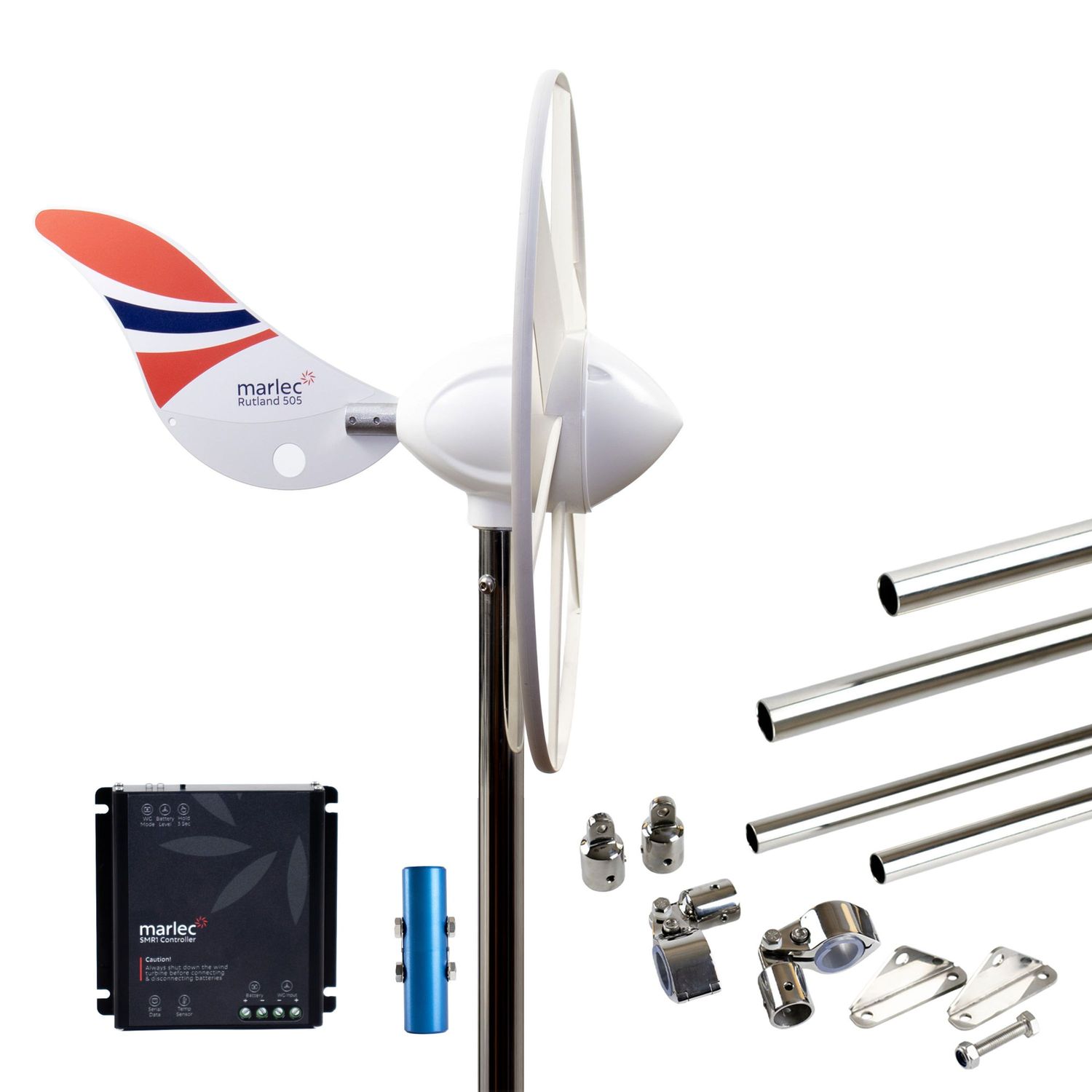 Rutland 505 vindgeneratorkit med med mast och stag