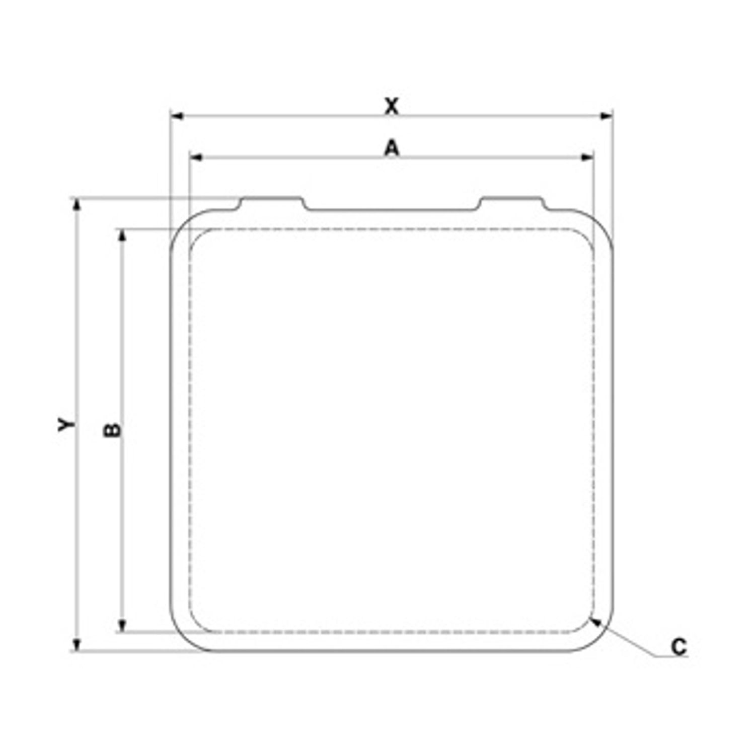 Rutgerson Komplet Dækluge Kvadratisk 456x456mm