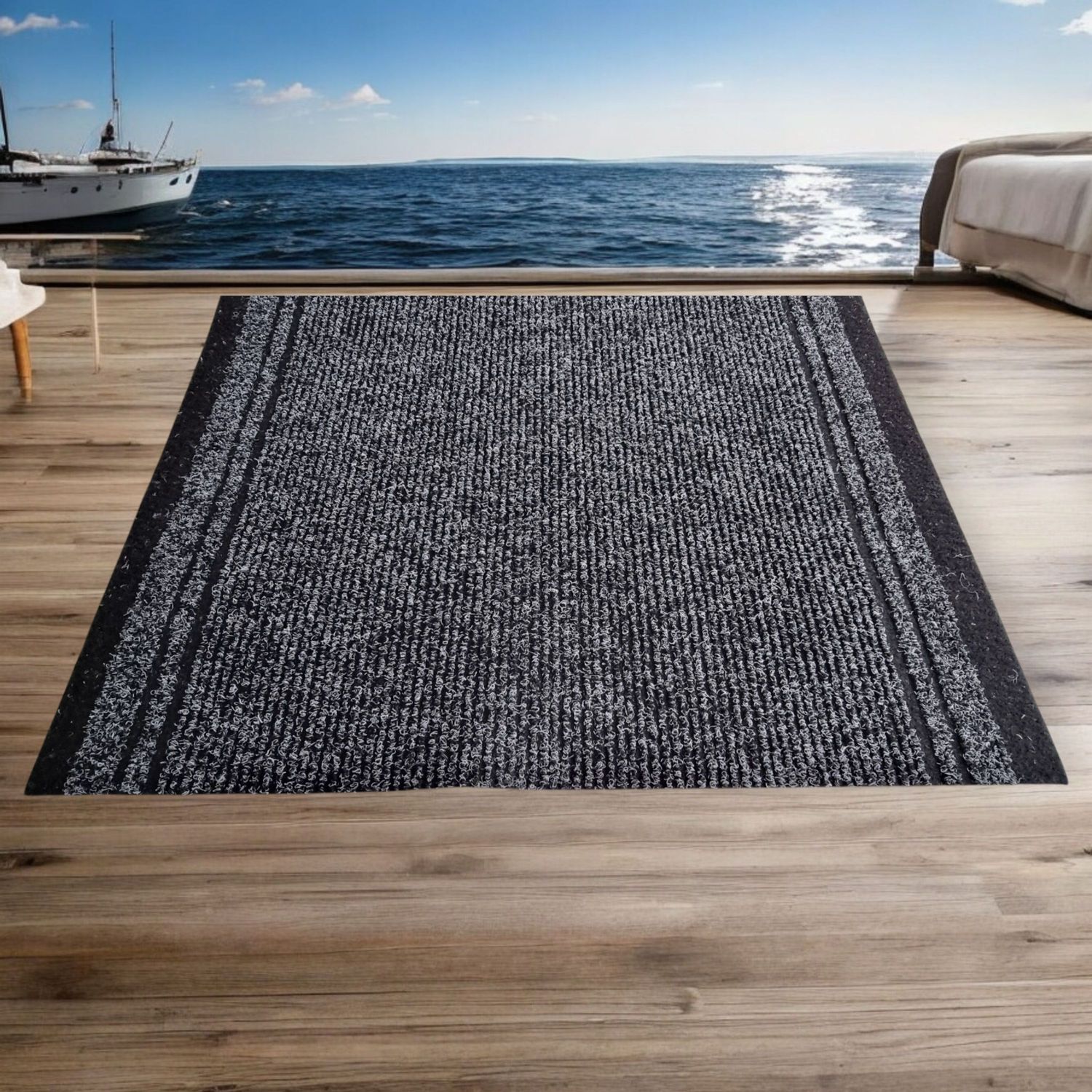 Käytävämatto 80 cm x 150-480 cm (Useita pituuksia) Tummanharmaa